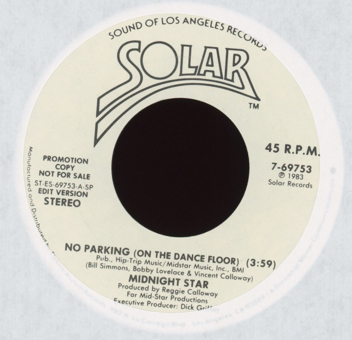 Midnight Star - No Parking (On The Dance Floor) on Solar Promo