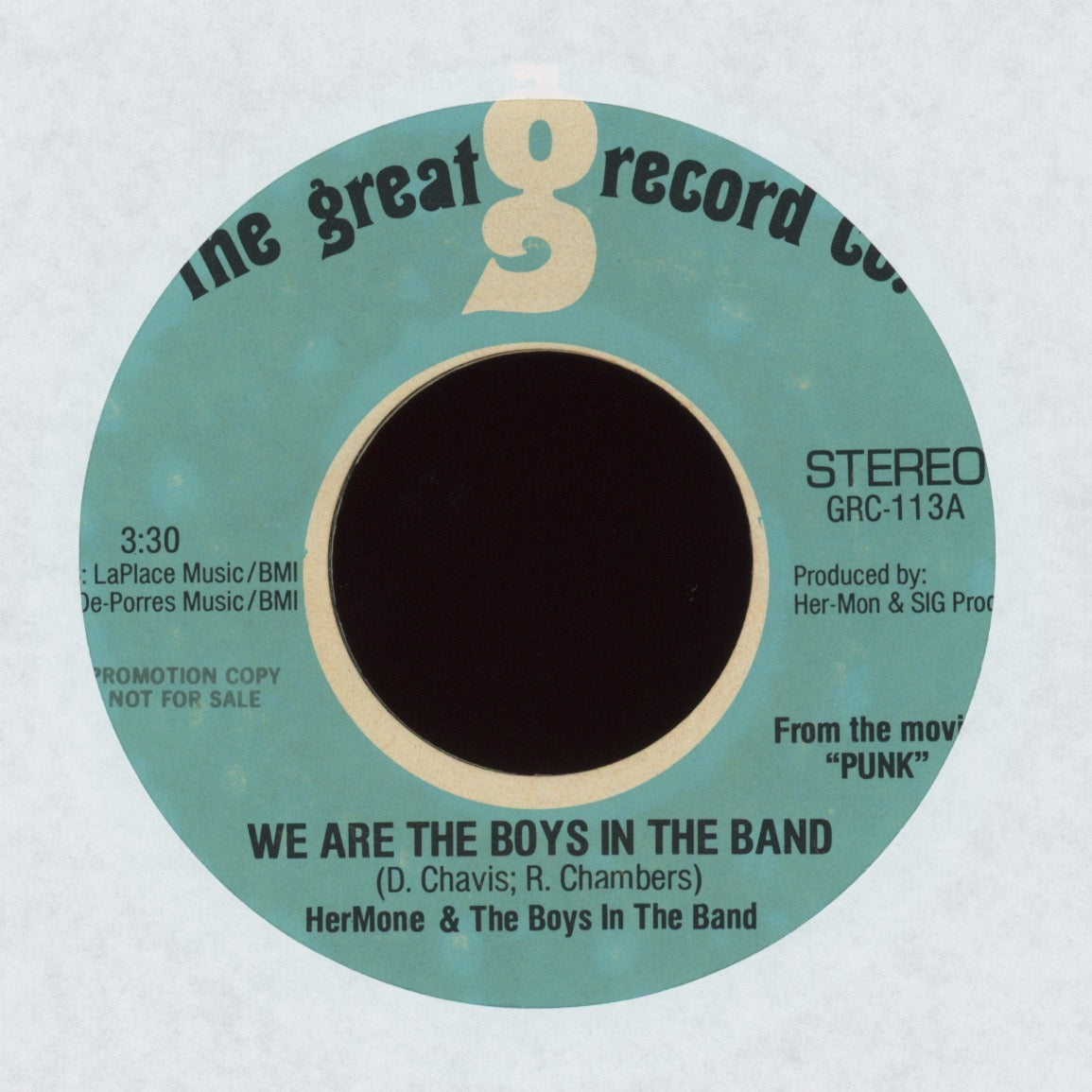 Hermone & The Boys in The Band  - We Are The Boys In The Band on The Great Record Co. Promo Herman Griffin