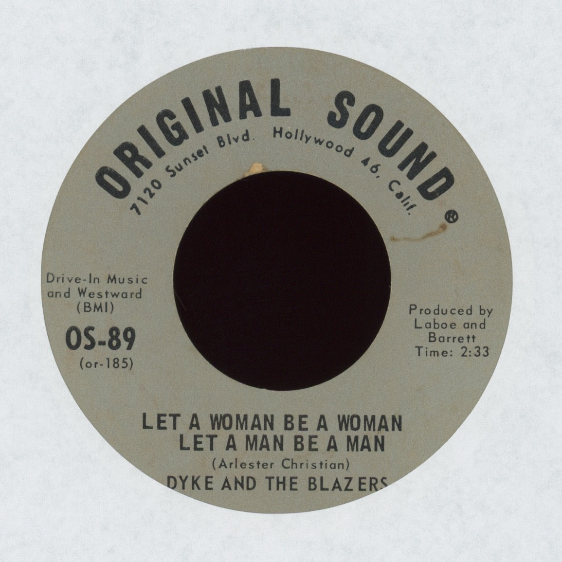 Dyke & The Blazers - Let A Woman Be A Woman - Let A Man Be A Man on Original Sound