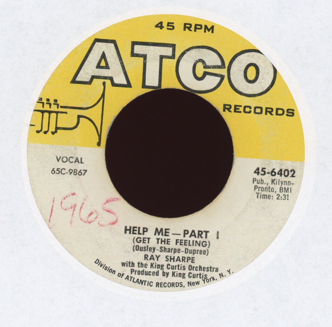 Ray Sharpe - Help Me (Get The Feeling) on Atco