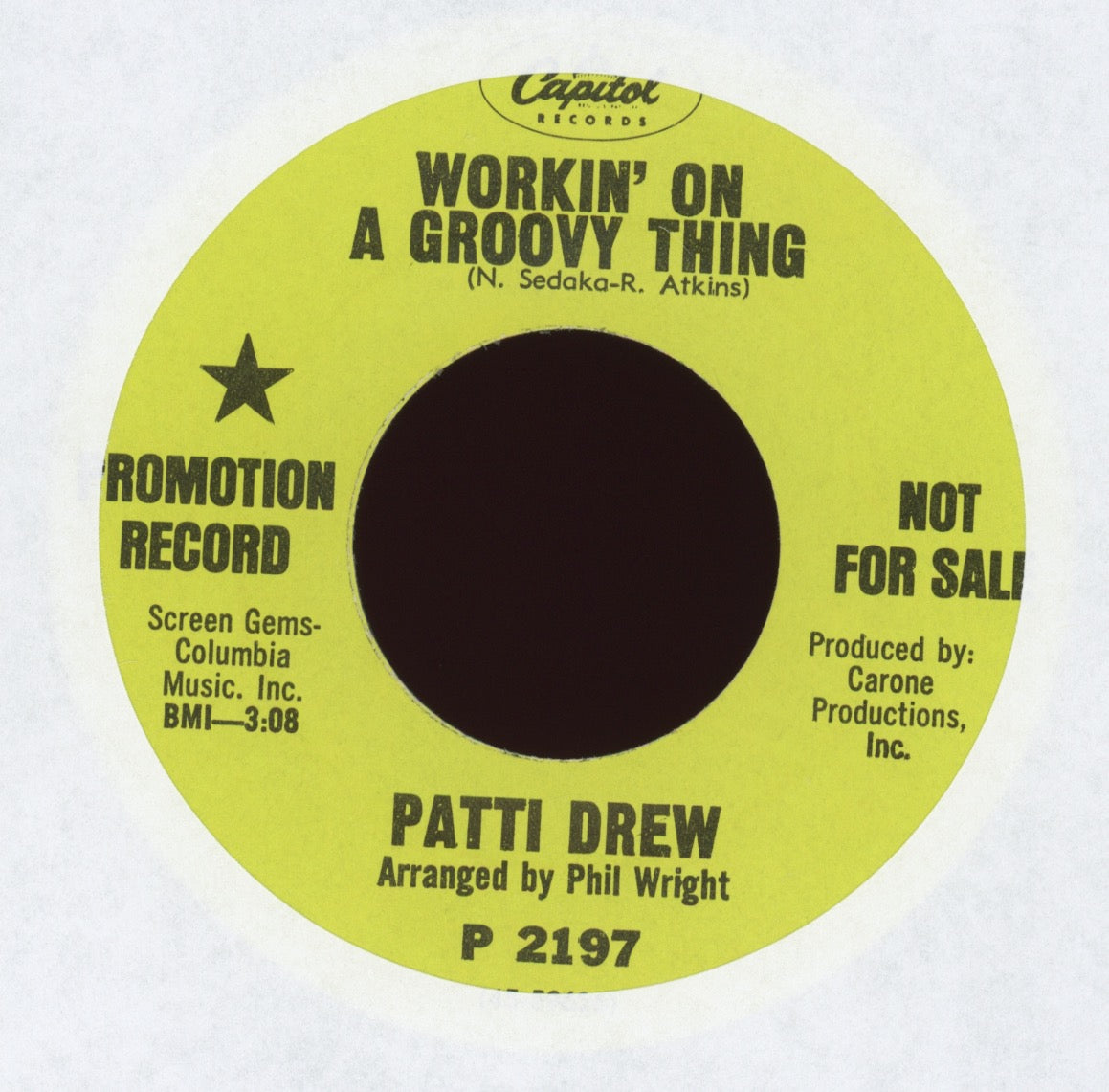 Patti Drew - Workin' On A Groovy Thing on Capitol Promo
