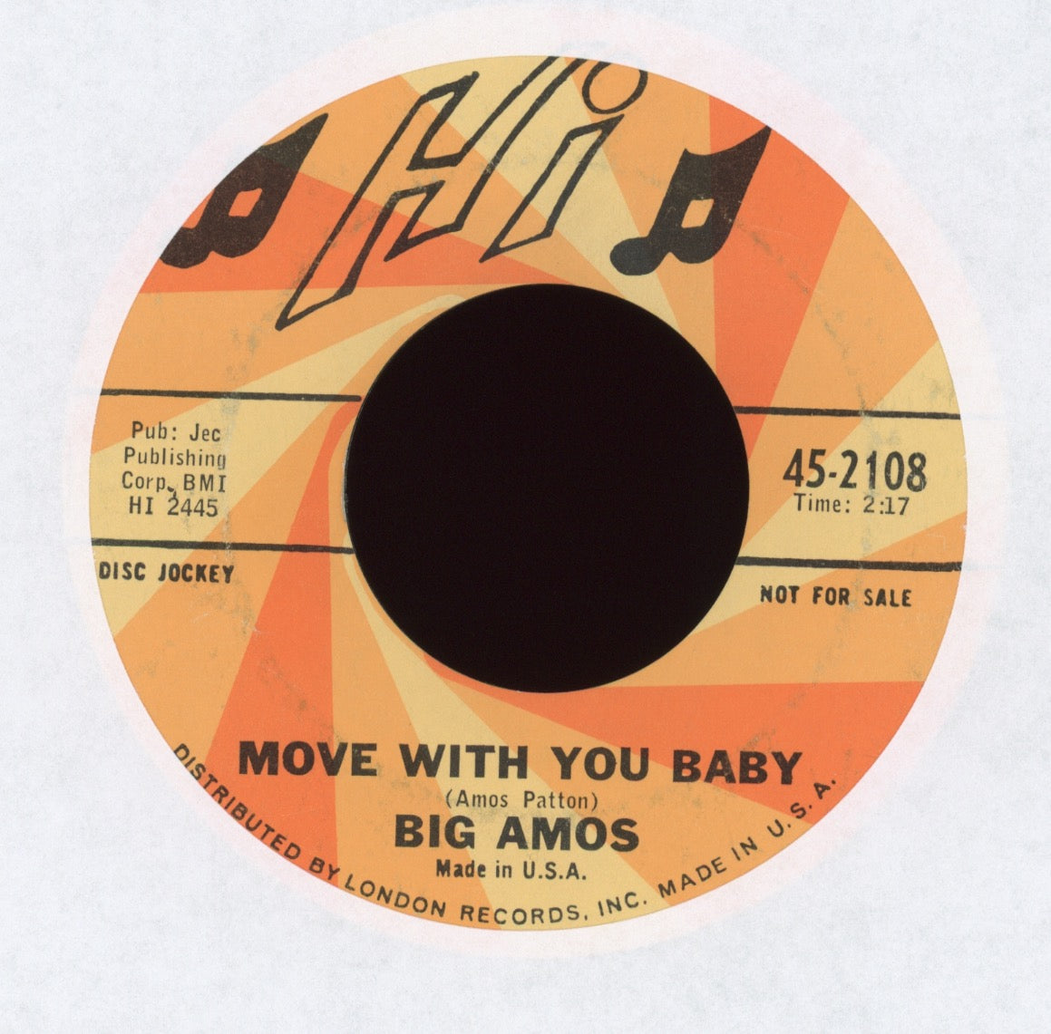 Big Amos - Move With You Baby on Hi Promo