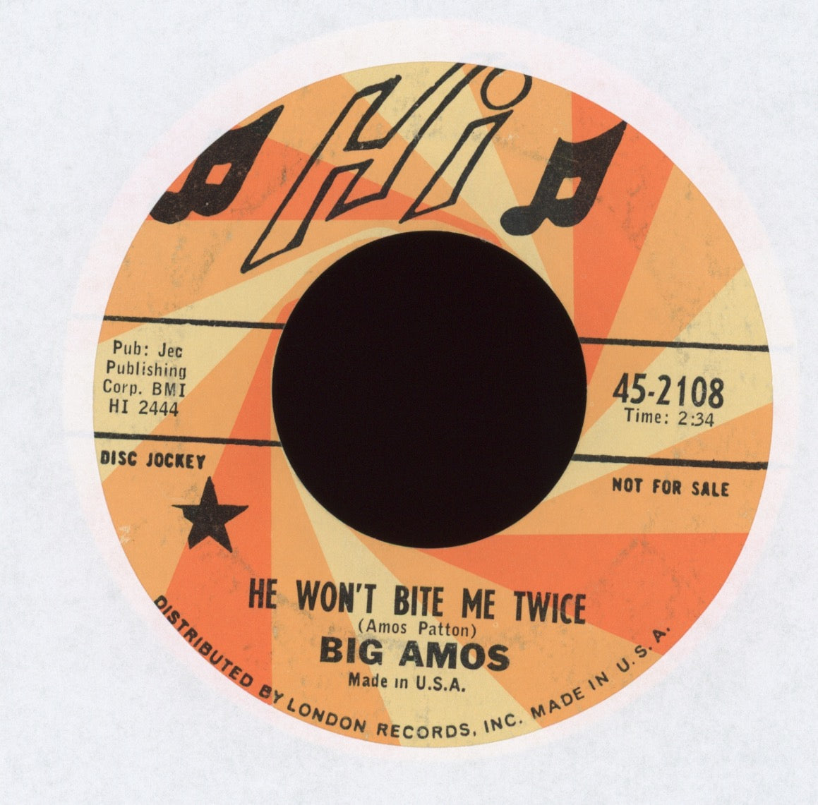 Big Amos - Move With You Baby on Hi Promo