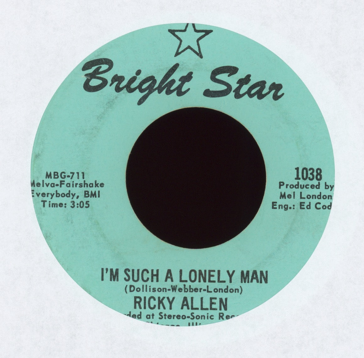 Ricky Allen - I'm Such A Lonely Man on Bright Star