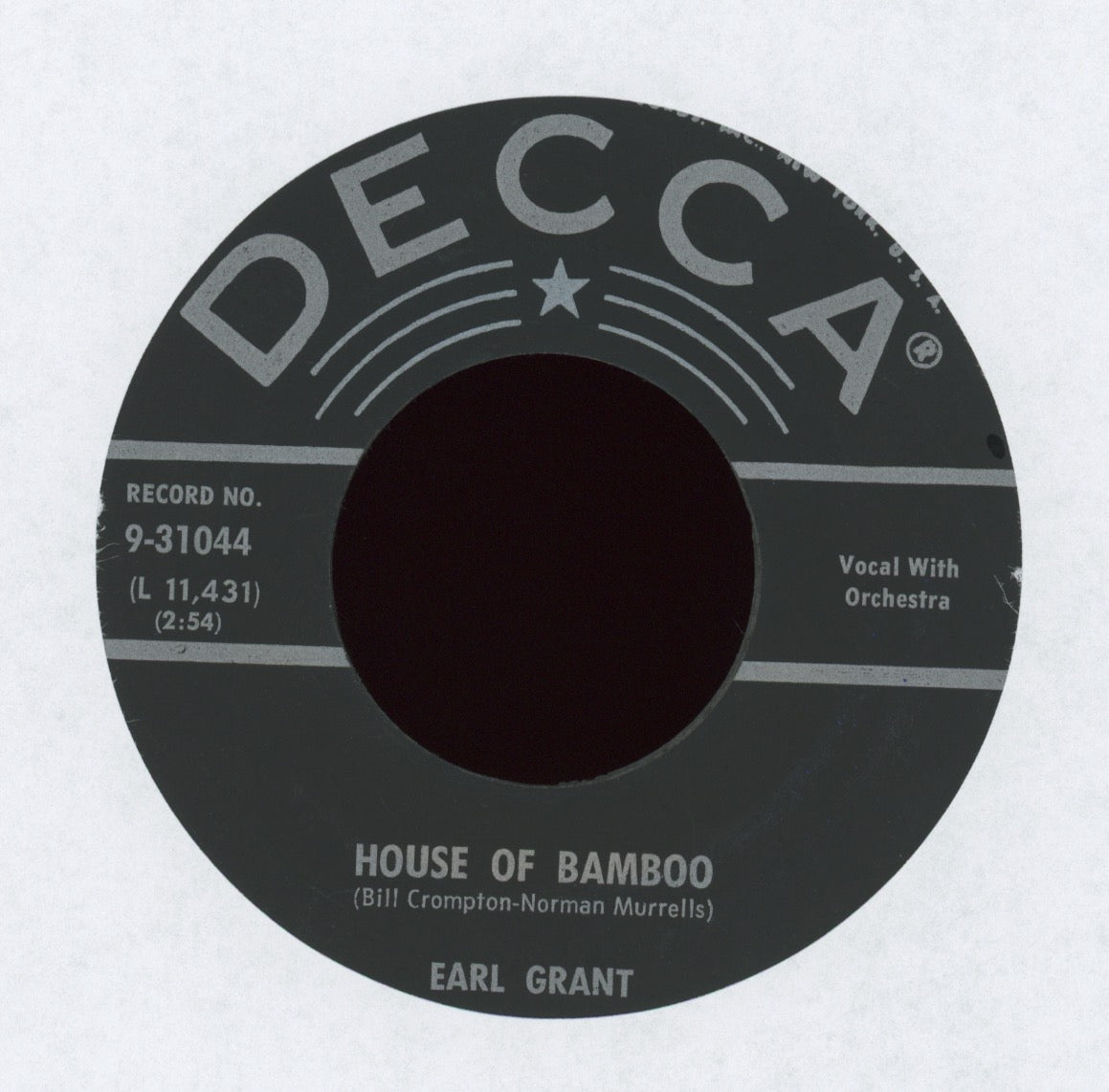 Earl Grant - House Of Bamboo on Decca