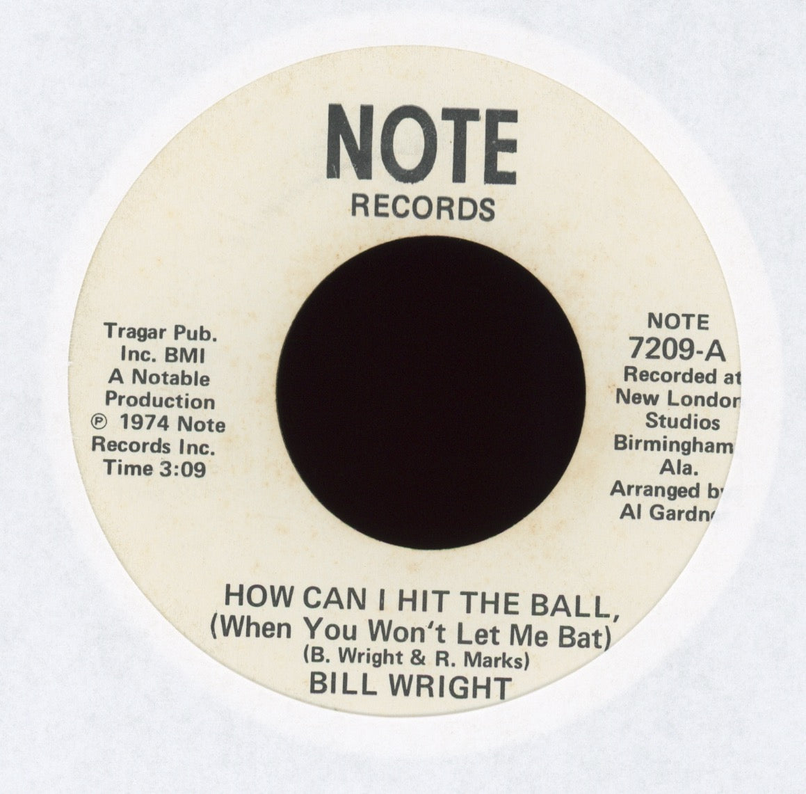 Bill Wright - How Can I Hit The Ball (When You Won't Let Me Bat) on Note