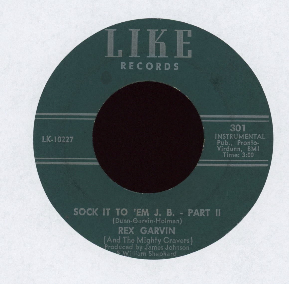 Rex Garvin & The Mighty Cravers - Sock It To 'Em J.B. on Like