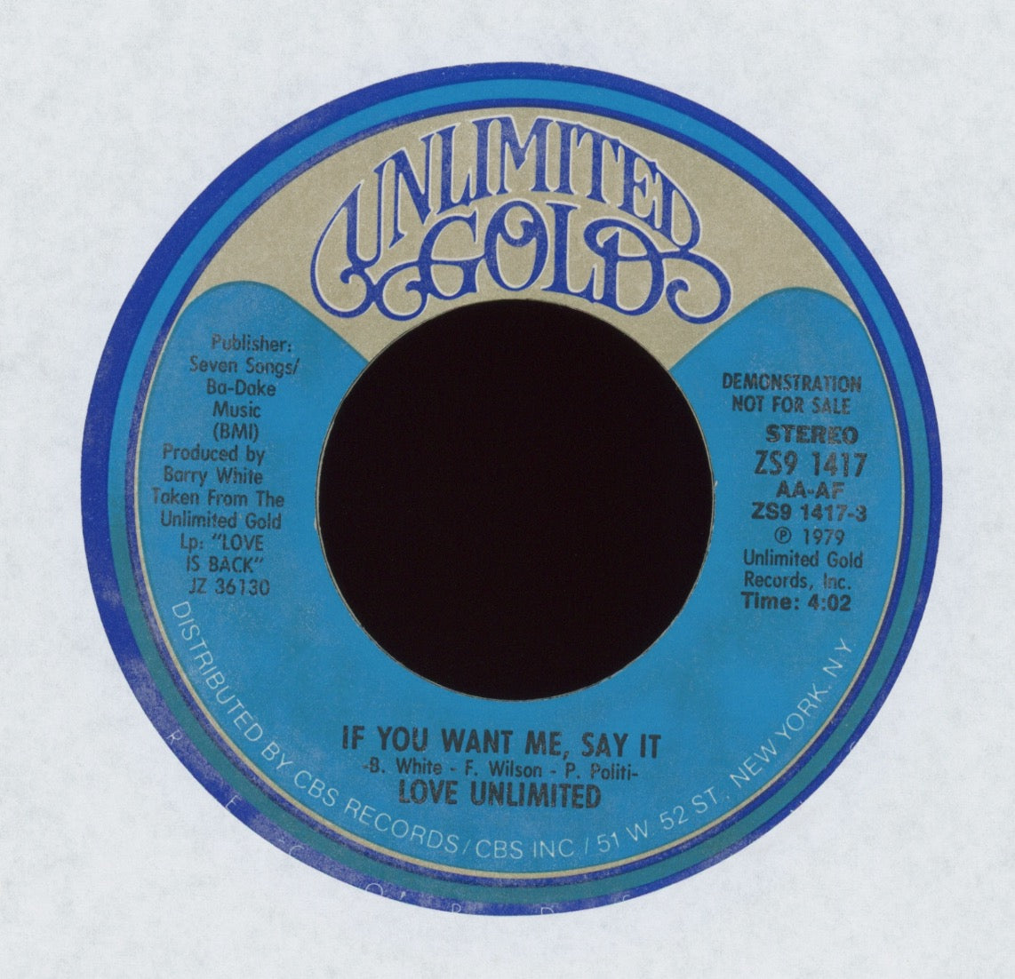 Love Unlimited - If You Want Me, Say It on Unlimited Gold Promo
