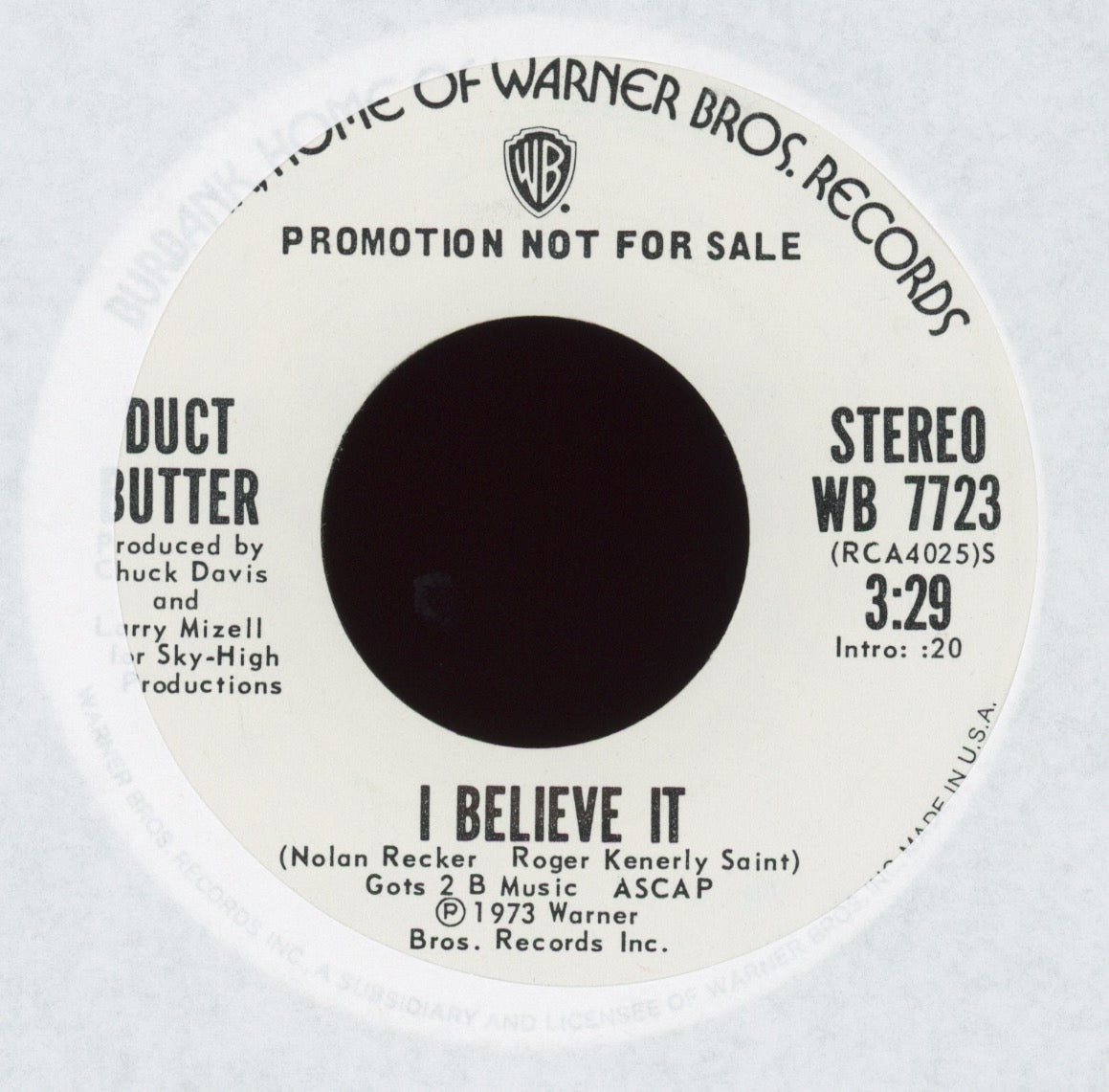 Duct Butter - I Believe It on Warner Bros Promo