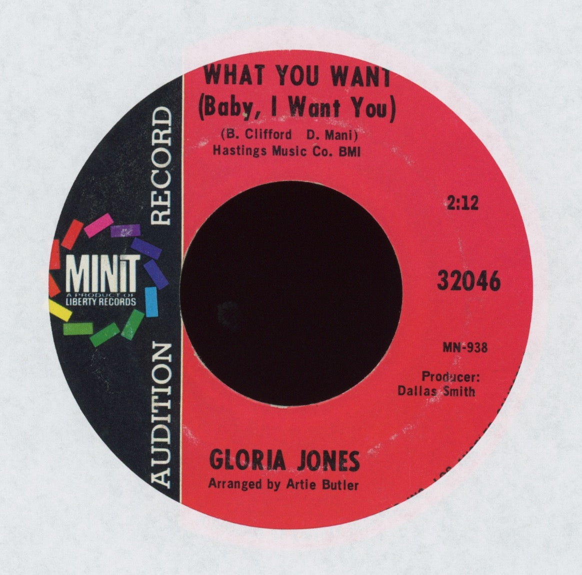 Gloria Jones - What You Want on Minit Promo