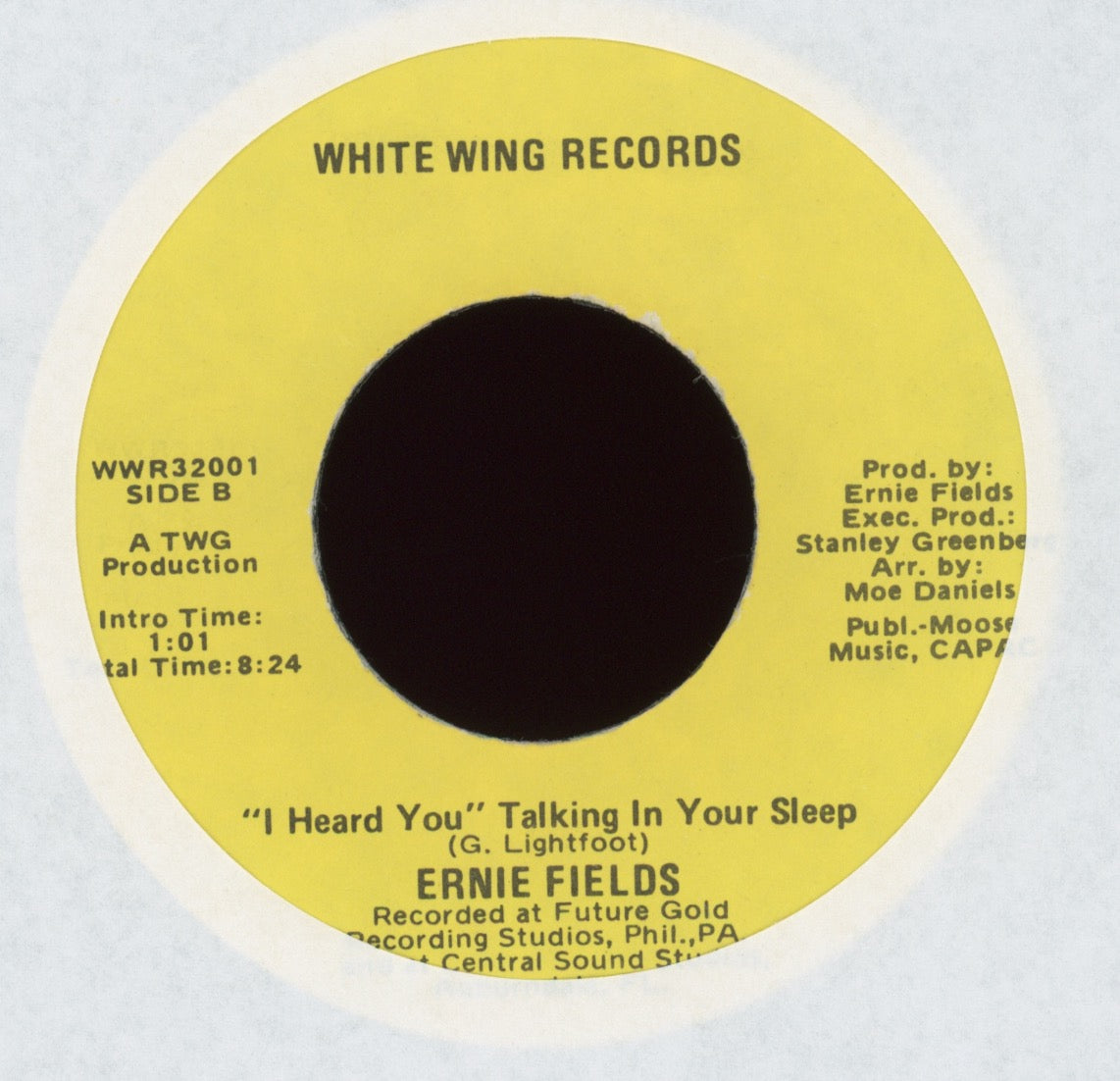 Ernie Fields - "I Heard You" Talking In Your Sleep on White Wing