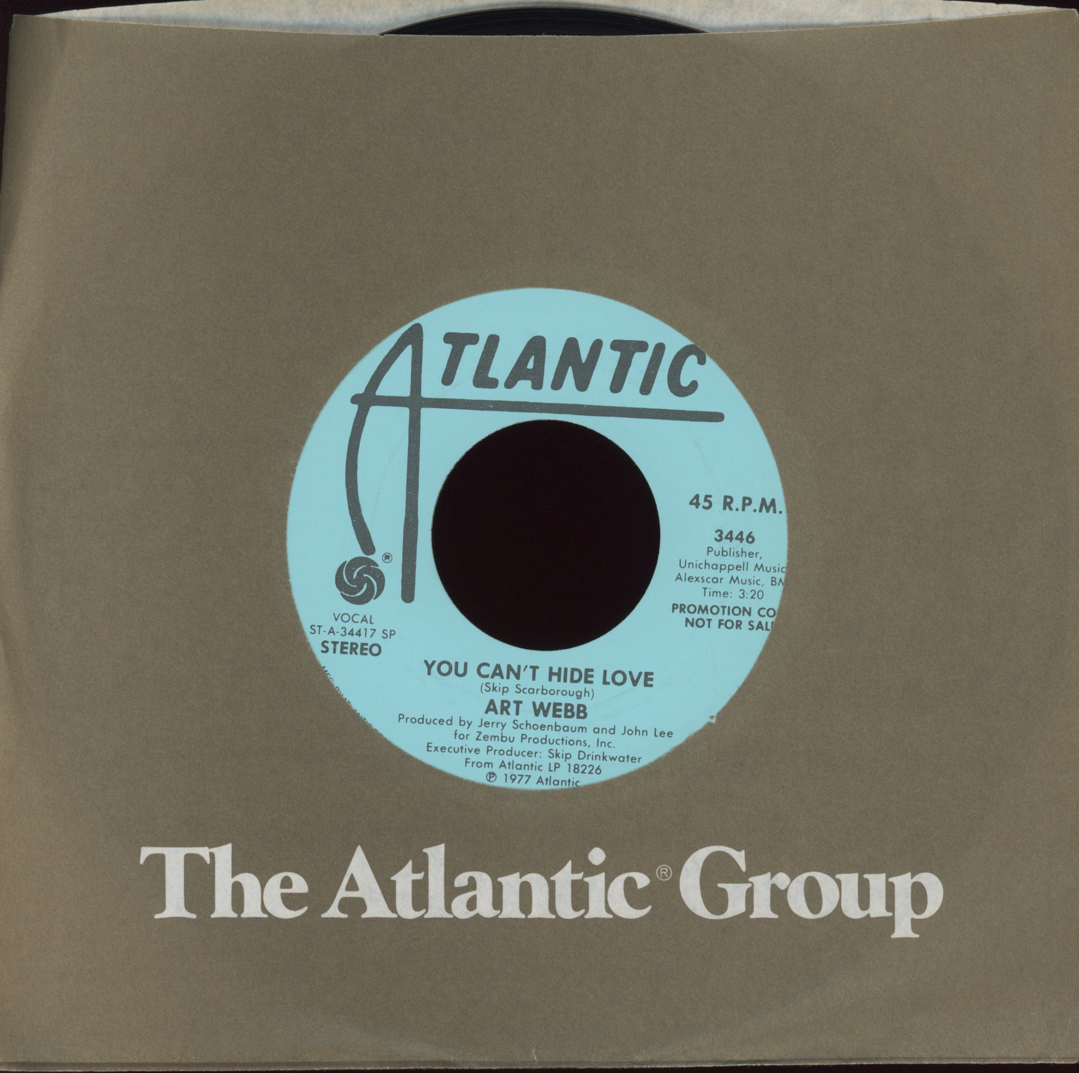 Art Webb - You Can't Hide Love on Atlantic Promo