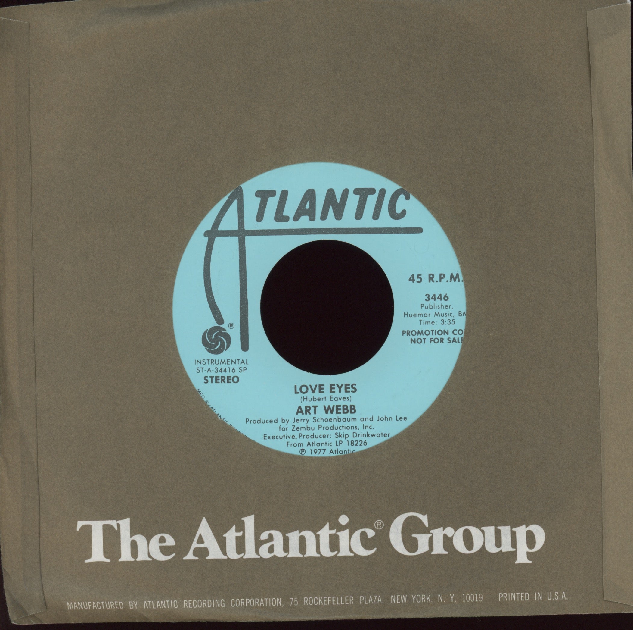 Art Webb - You Can't Hide Love on Atlantic Promo
