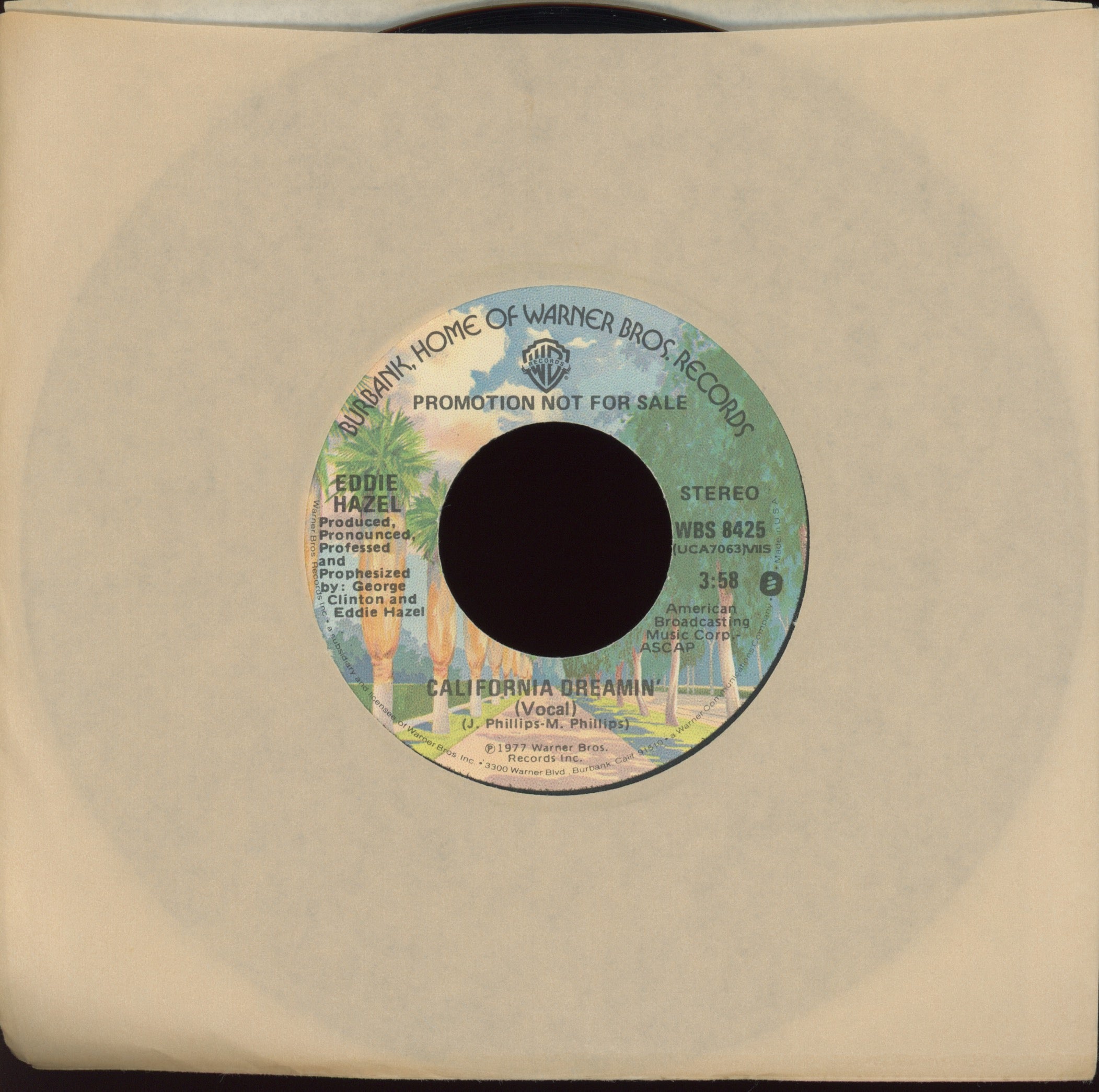 Eddie Hazel - California Dreamin' on Warner Bros. Promo
