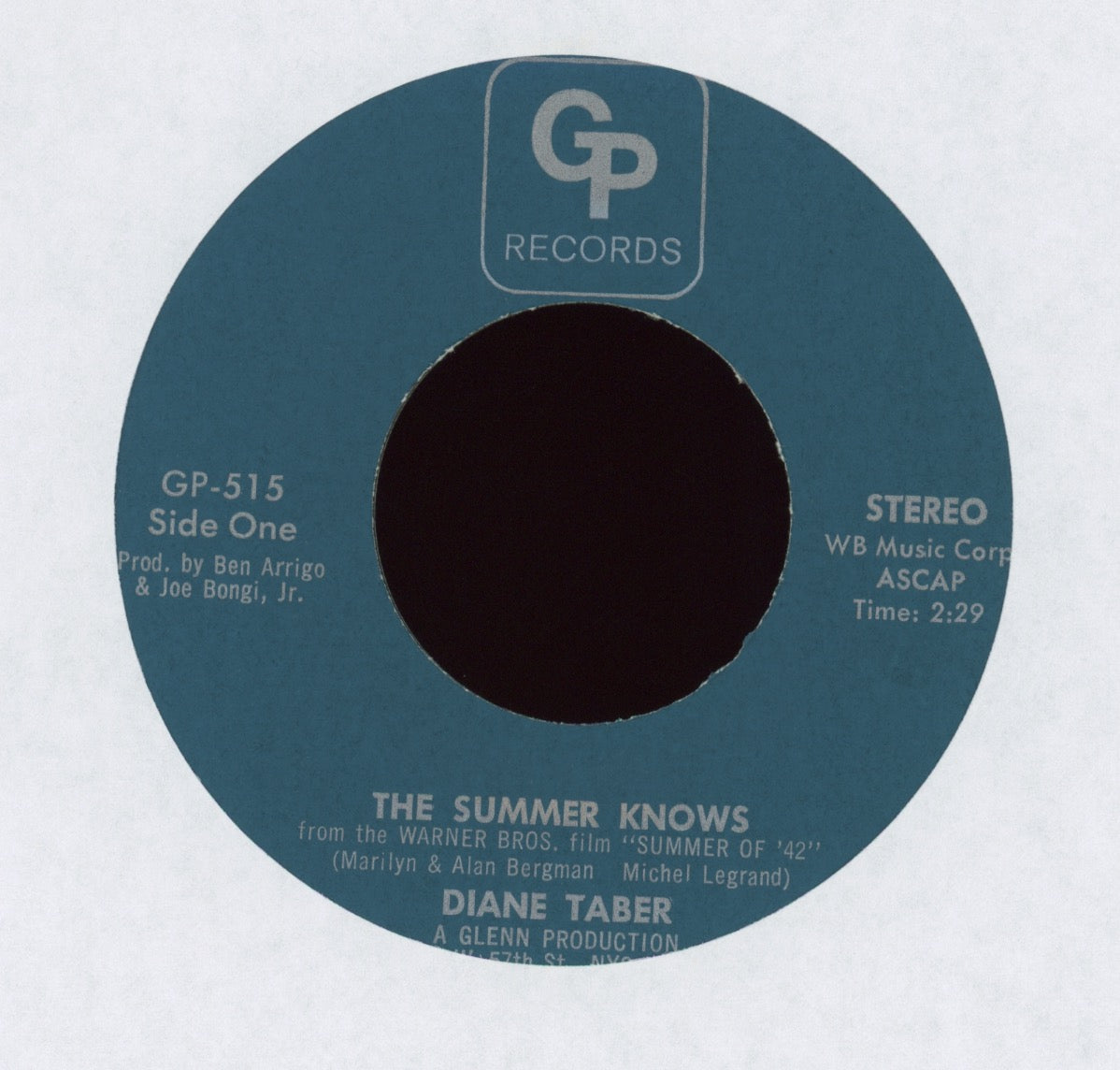 Diane Taber - I Don't Want To Need You Anymore on GP With Picture Sleeve