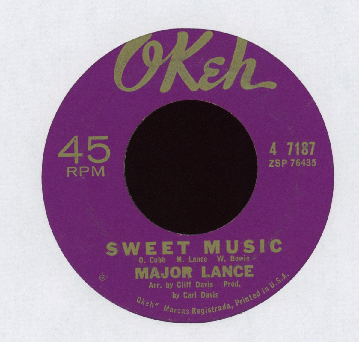 Major Lance - Um, Um, Um, Um, Um, Um on Okeh With Picture Sleeve