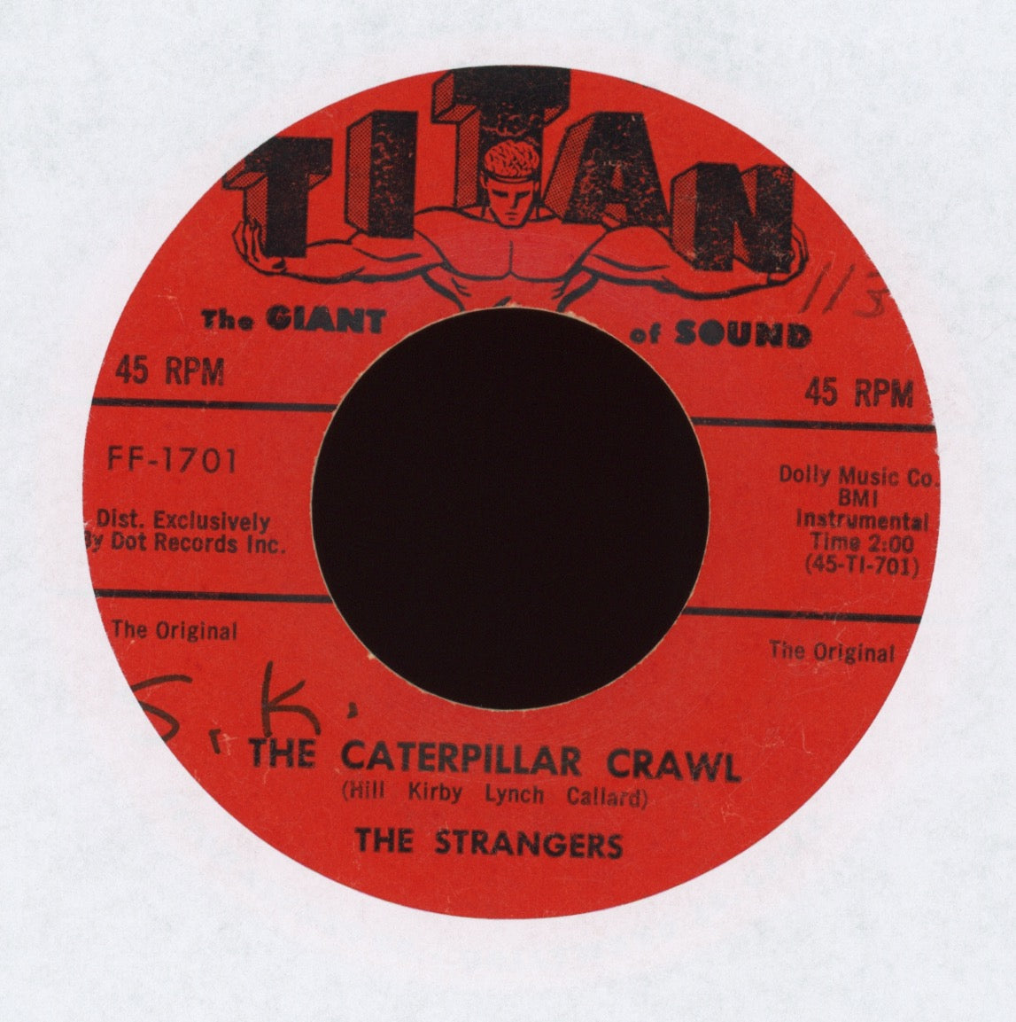 The Strangers - The Caterpillar Crawl / Rockin' Rebel on Titan