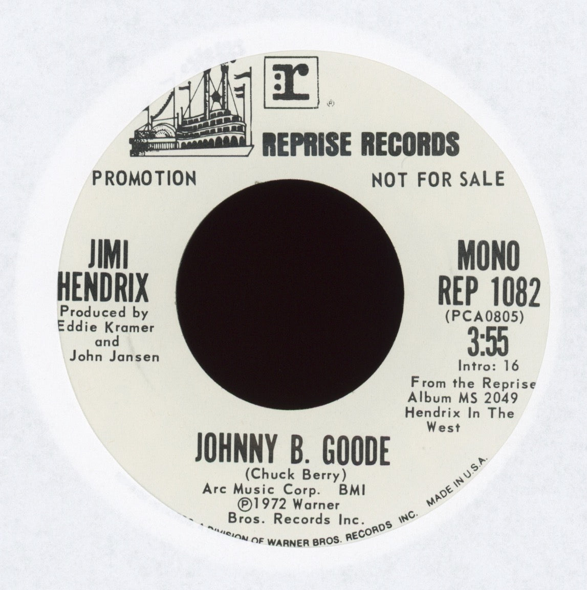 Jimi Hendrix - Johnny B. Goode on Reprise Promo
