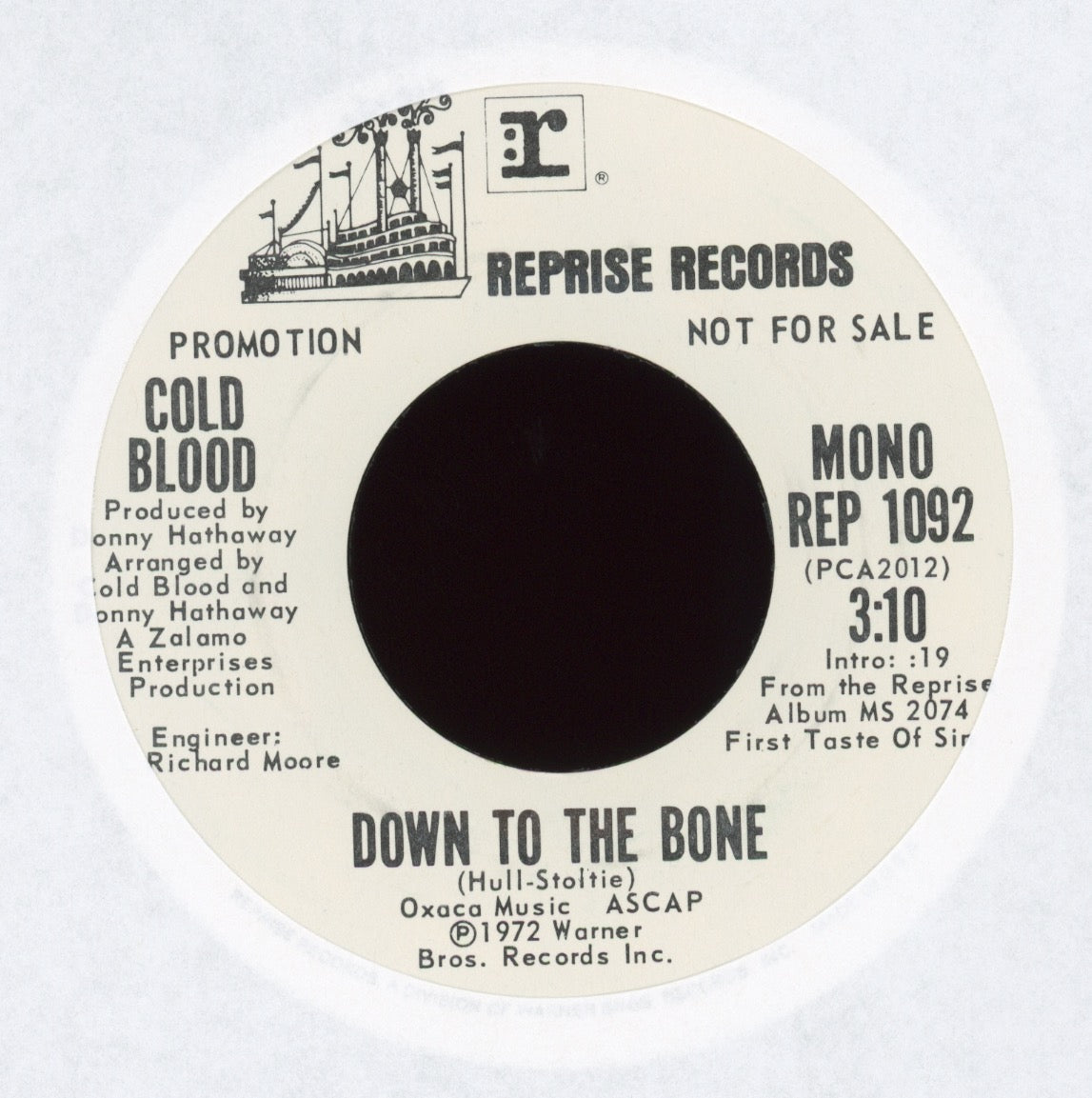 Cold Blood - Down To The Bone on Reprise Promo