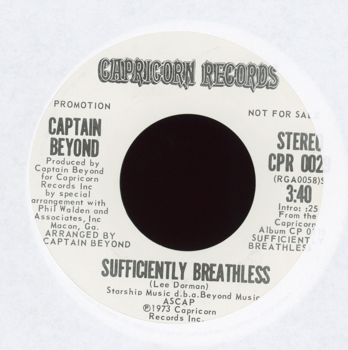 Captain Beyond - Sufficiently Breathless on Capricorn Promo