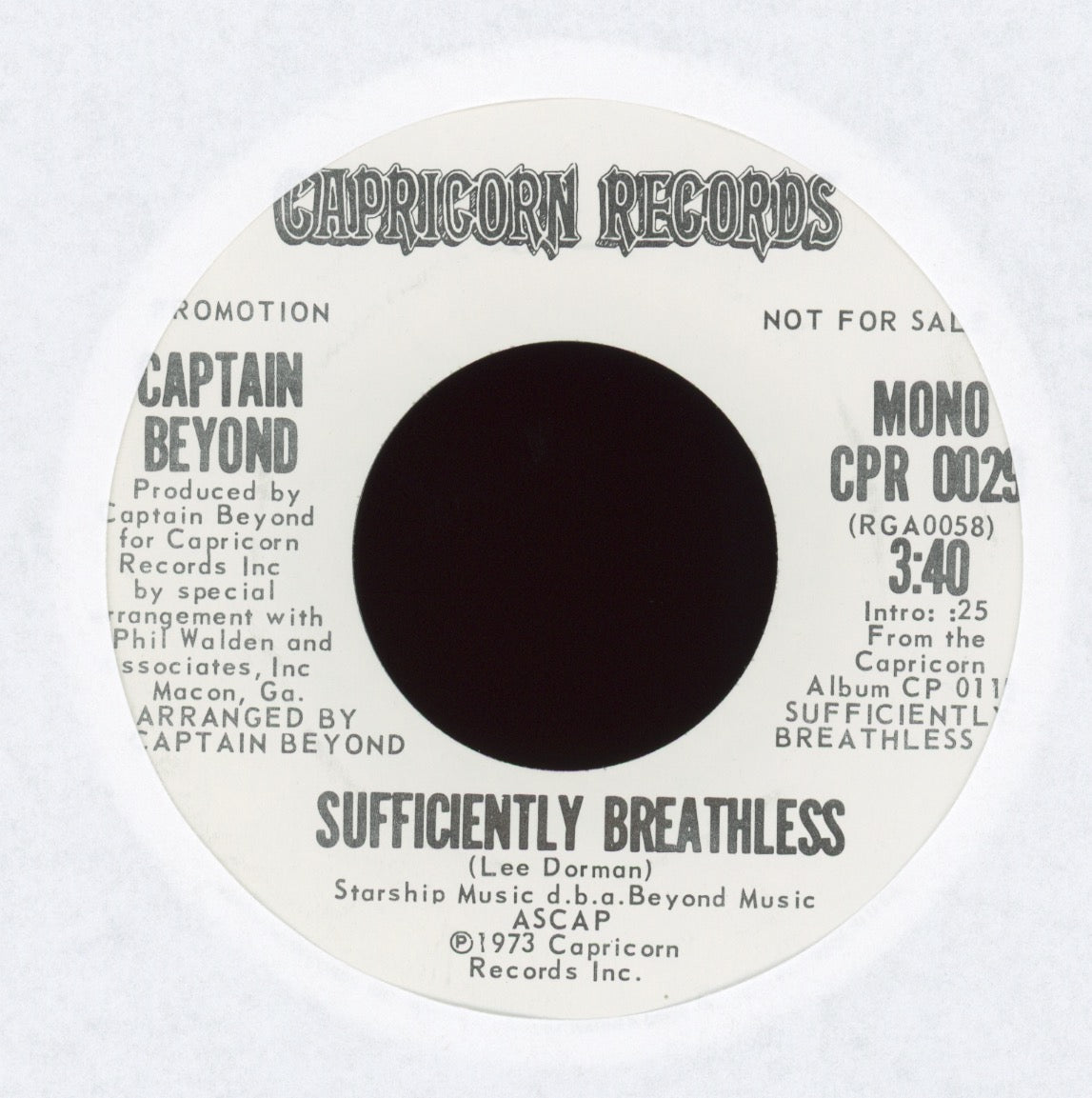Captain Beyond - Sufficiently Breathless on Capricorn Promo