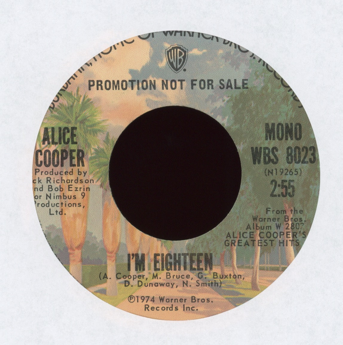 Alice Cooper - I'm Eighteen on Warner Bros Promo