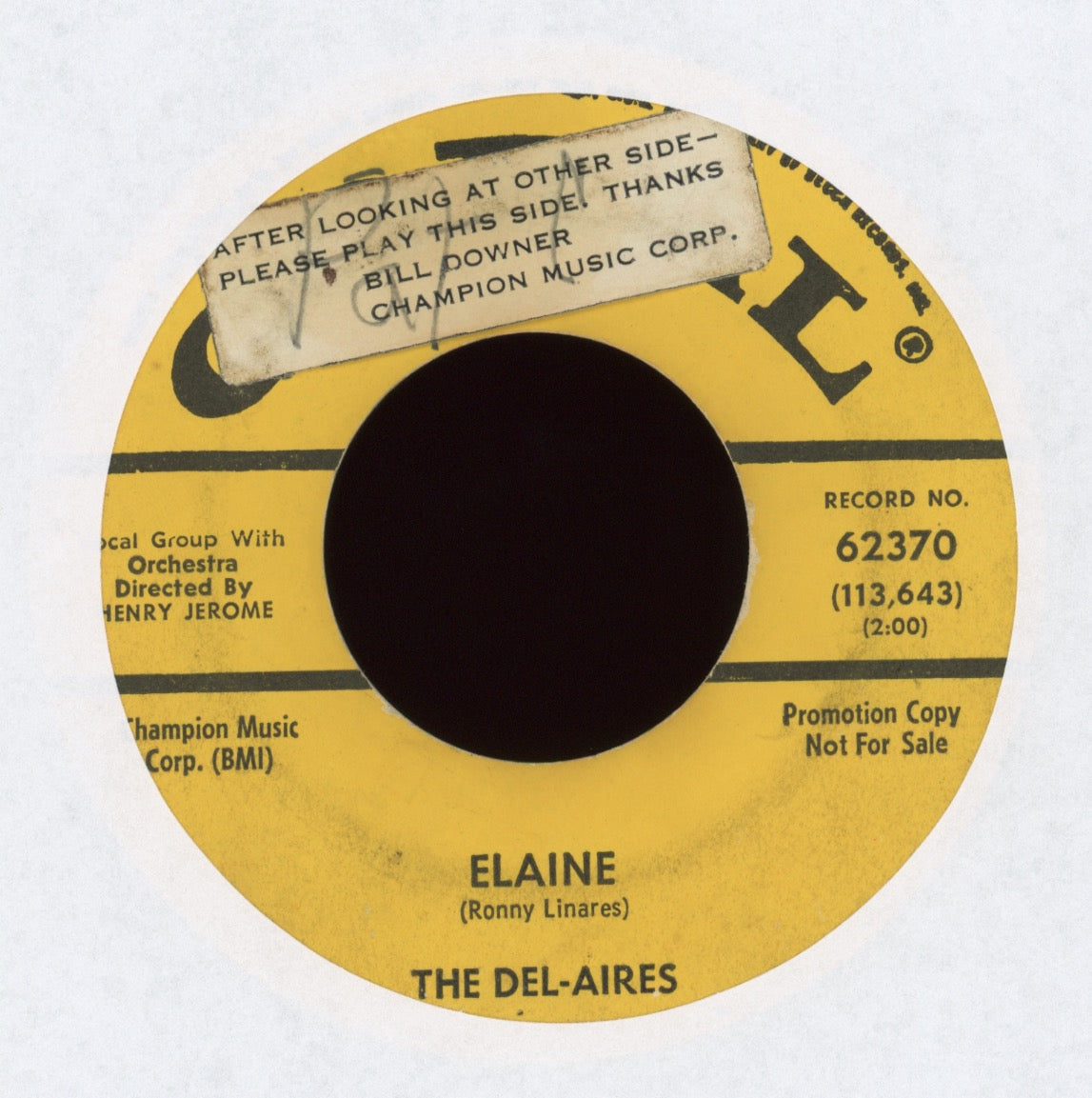 The Del-Aires - Elaine on Coral Promo
