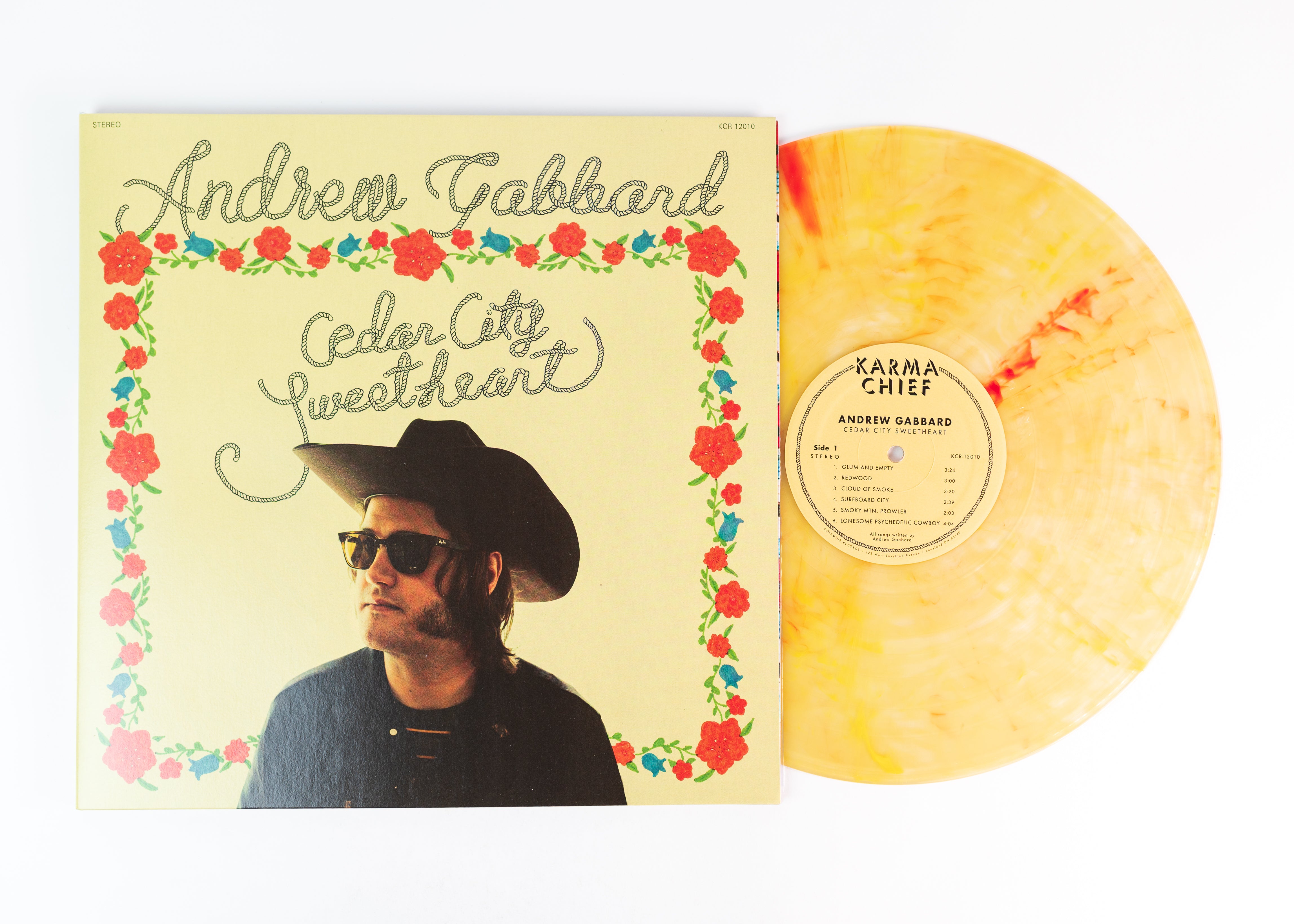 Andrew Gabbard - Cedar City Sweetheart [Clear w/ Yellow & Red Swirl Vinyl]