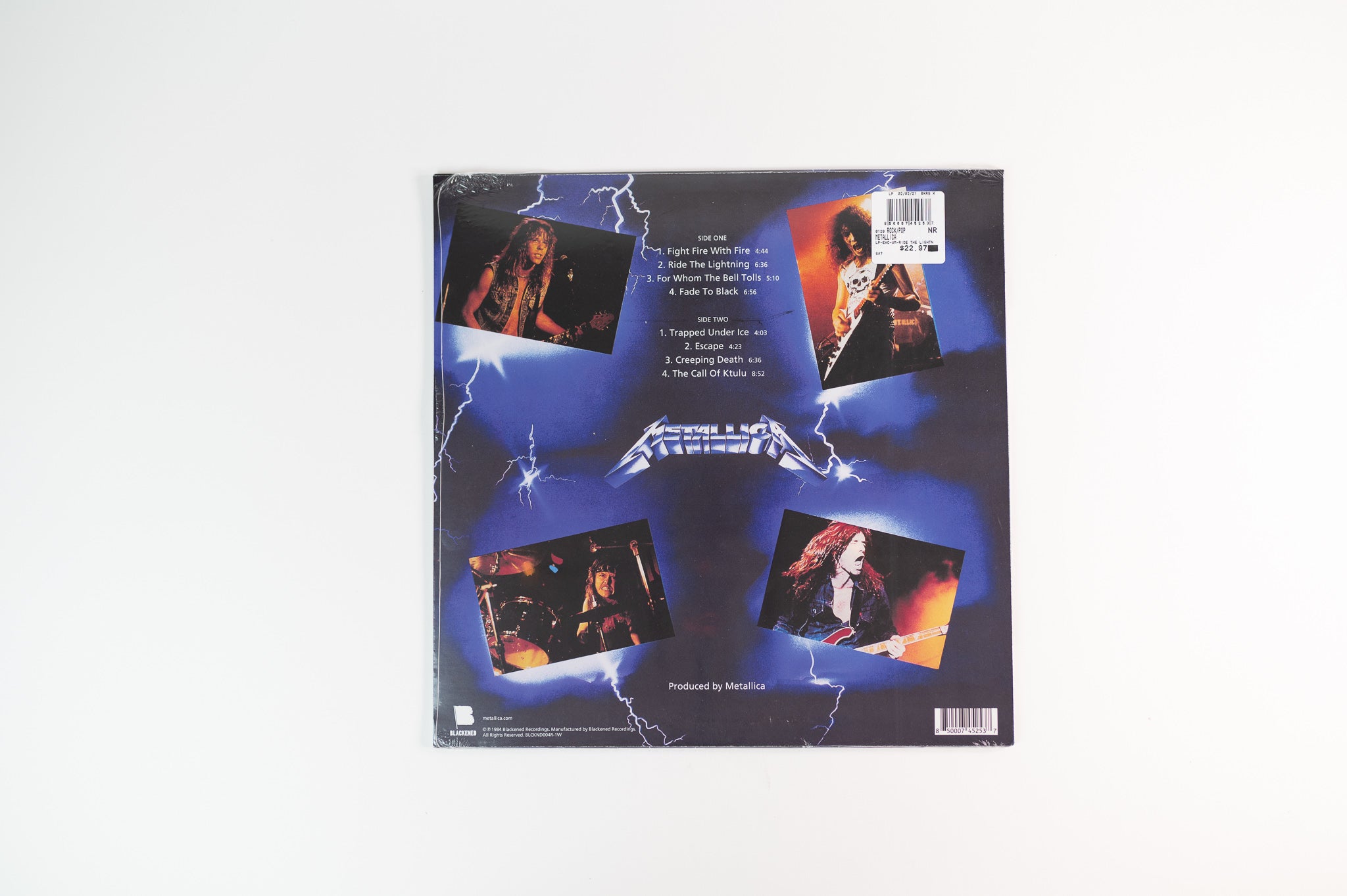 Metallica - Ride The Lightning on Blackened Limited Blue Vinyl Reissue Sealed