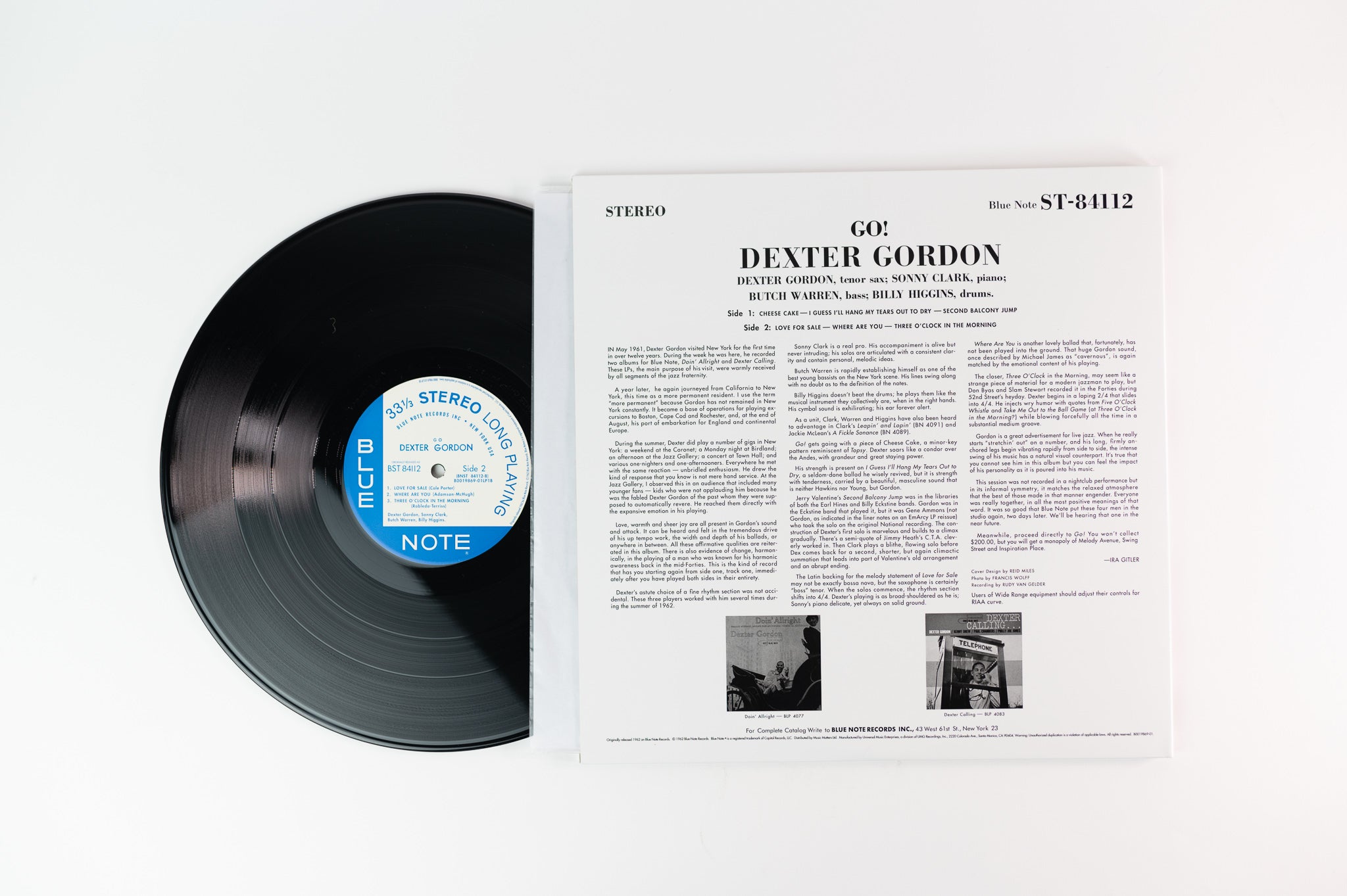 Dexter Gordon - Go! on Blue Note BST 84112 Limited Music Matters Remastered 180 Gram Reissue