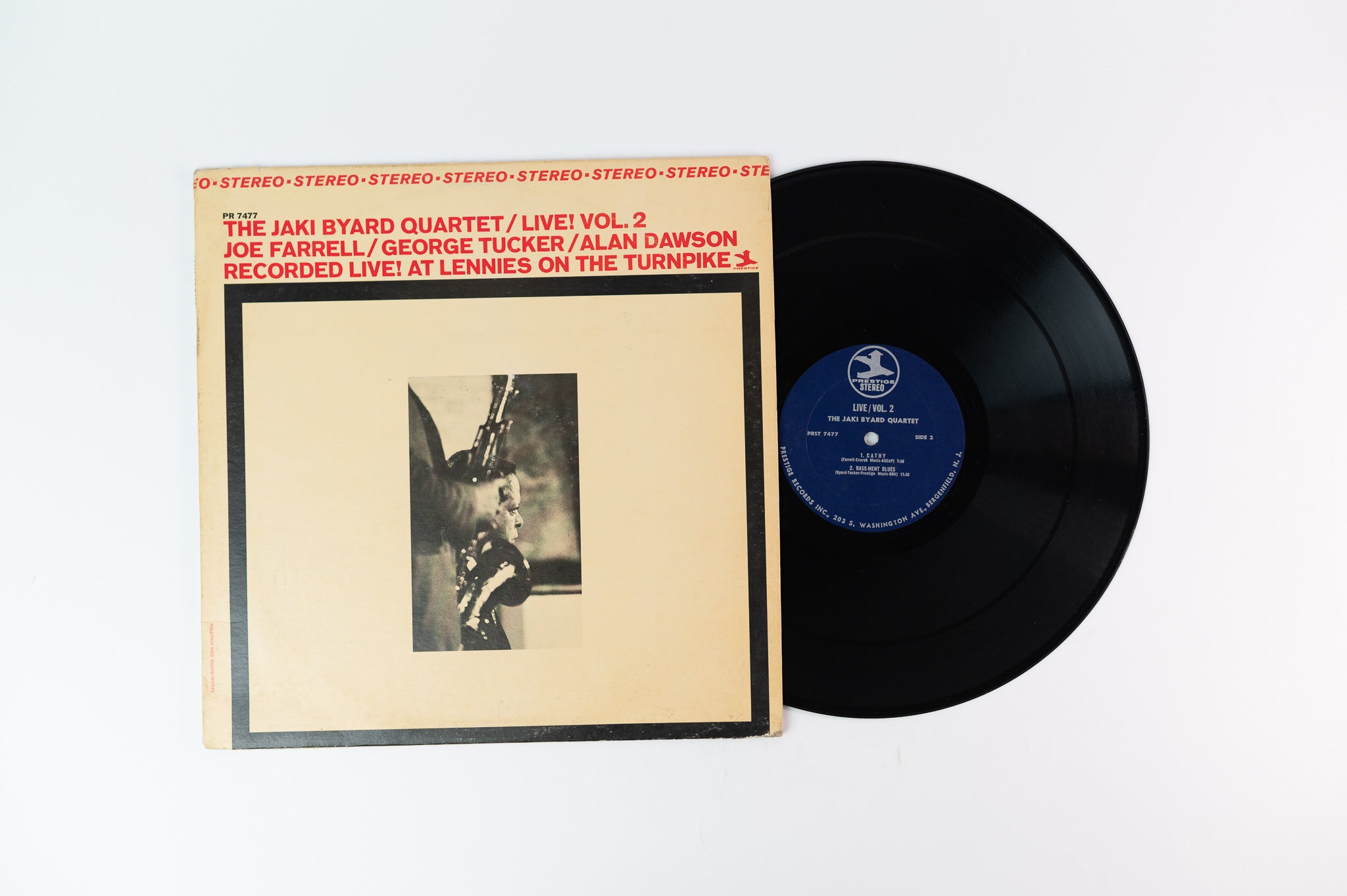 The Jaki Byard Quartet - Live! Vol. 2 on Prestige 7477 Stereo