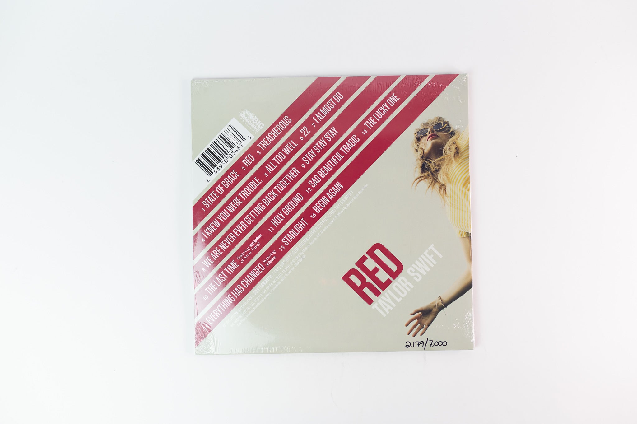 Taylor Swift - Red on Big Machine Limited Numbered RSD Black Friday 2018 Crystal Clear Vinyl Reissue Sealed