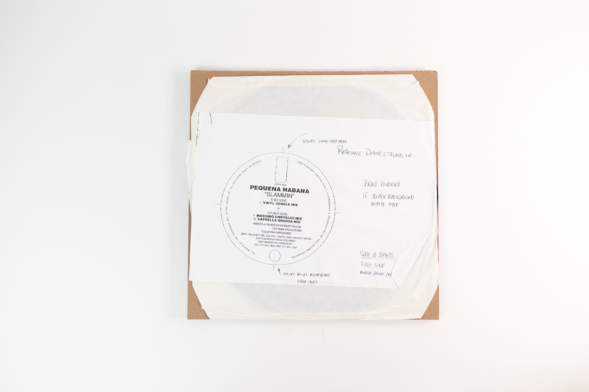 Pequena Habana - Slammin' on Zippy Records - White Label
