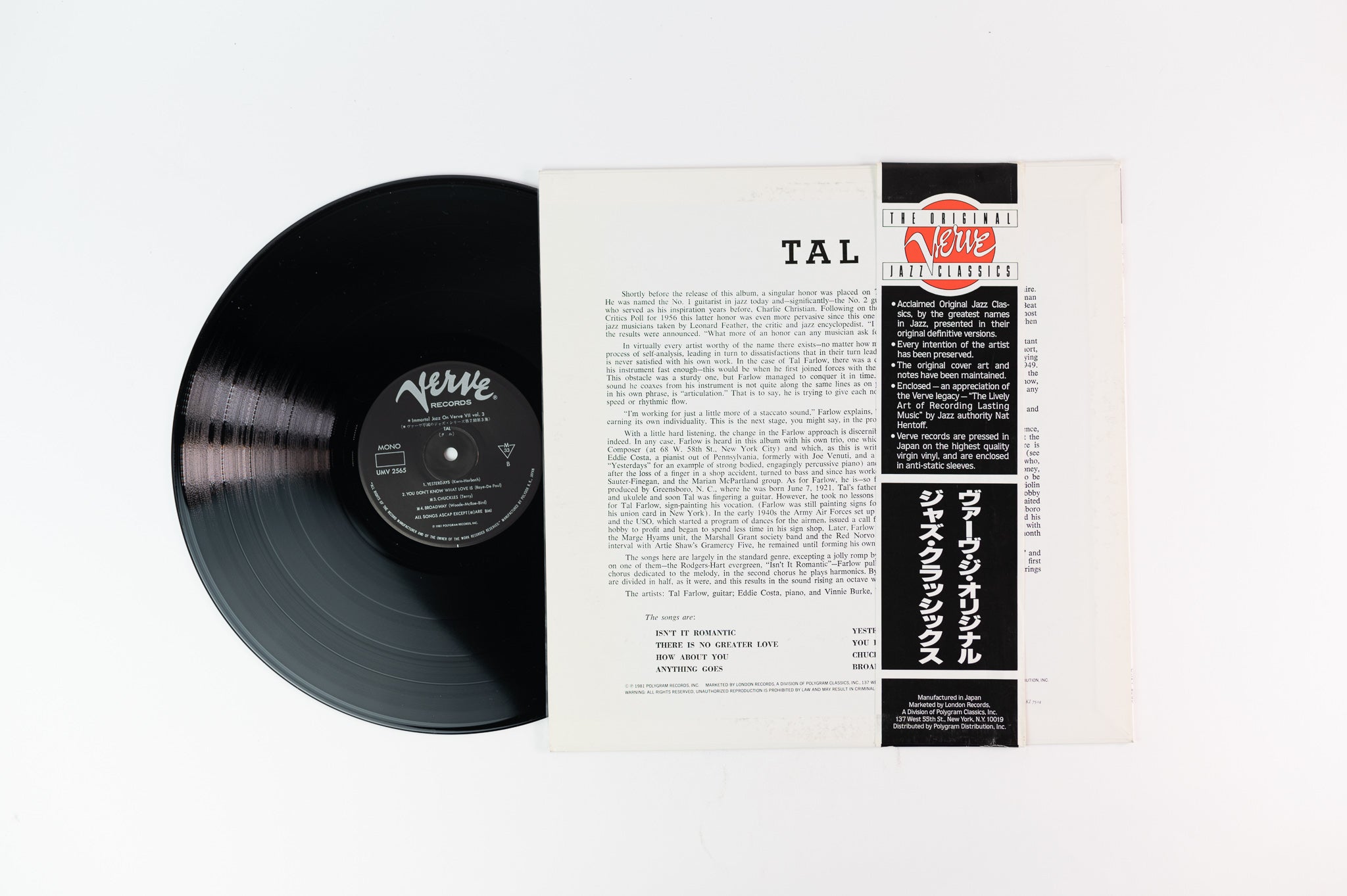 Tal Farlow - Tal on Verve Japanese Reissue