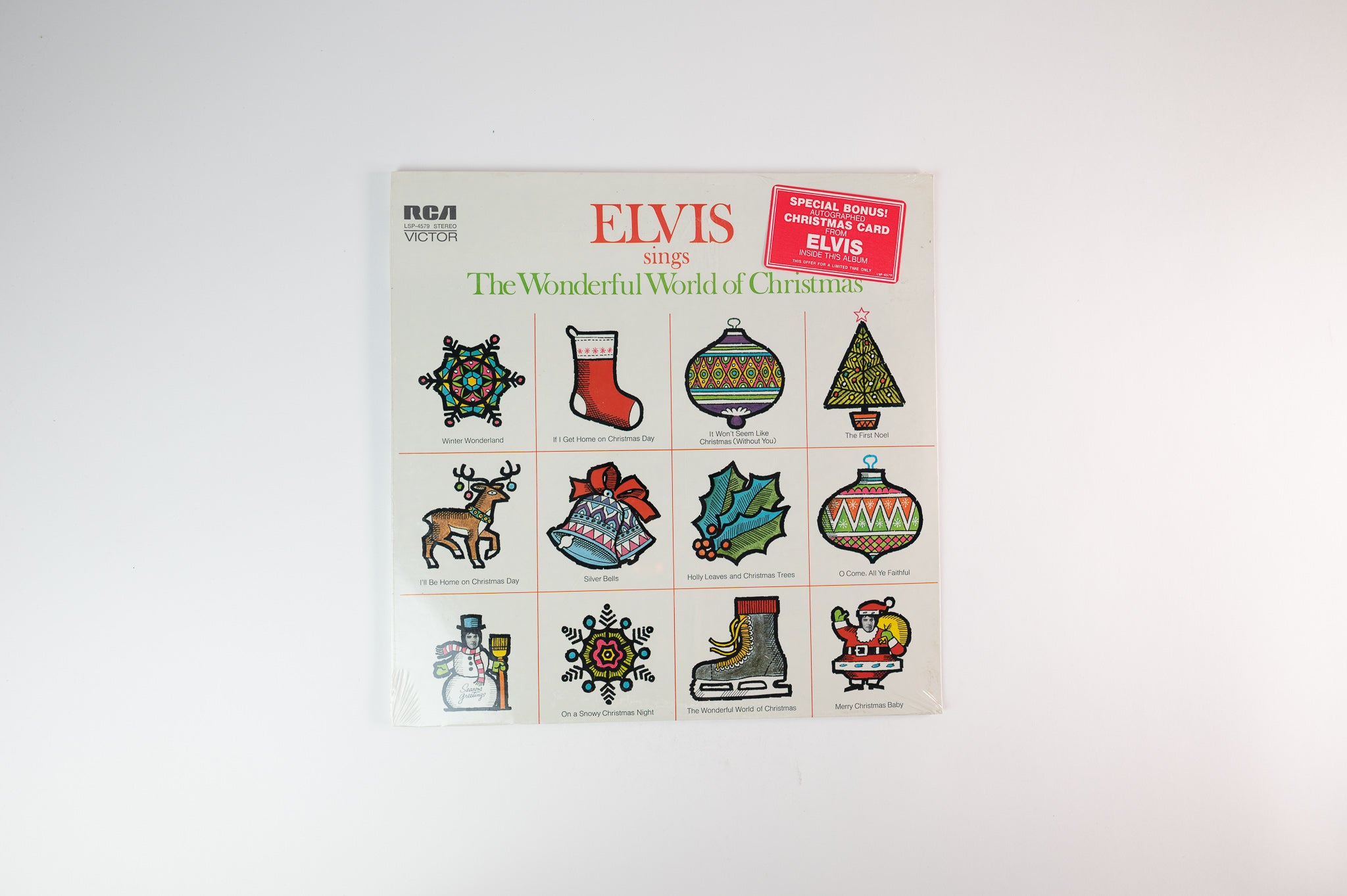 Elvis Presley - Elvis Sings The Wonderful World Of Christmas on RCA First Press With Xmas Card Sealed
