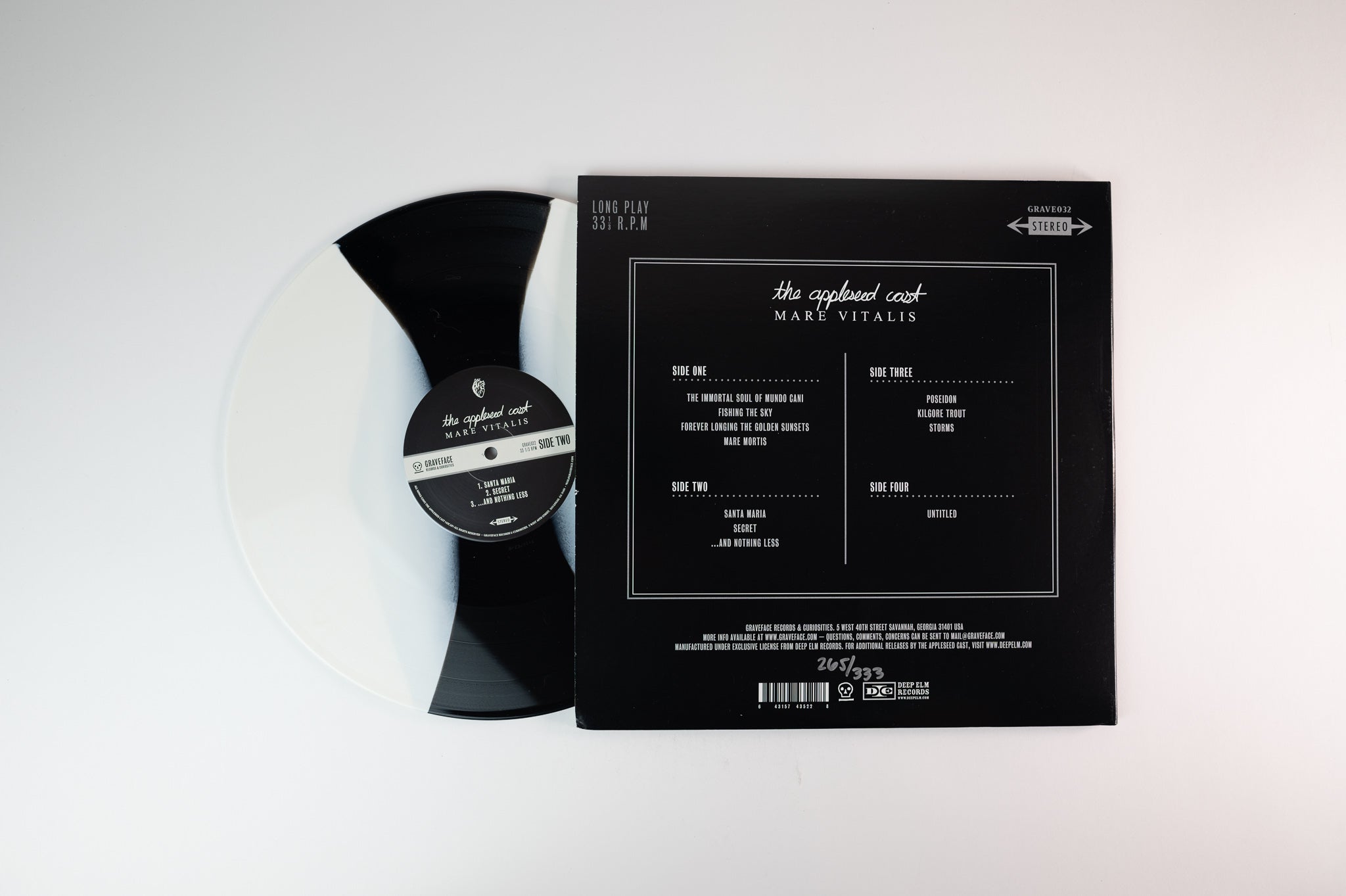The Appleseed Cast - Mare Vitalis on Graveface Ltd Numbered Black & White Reissue