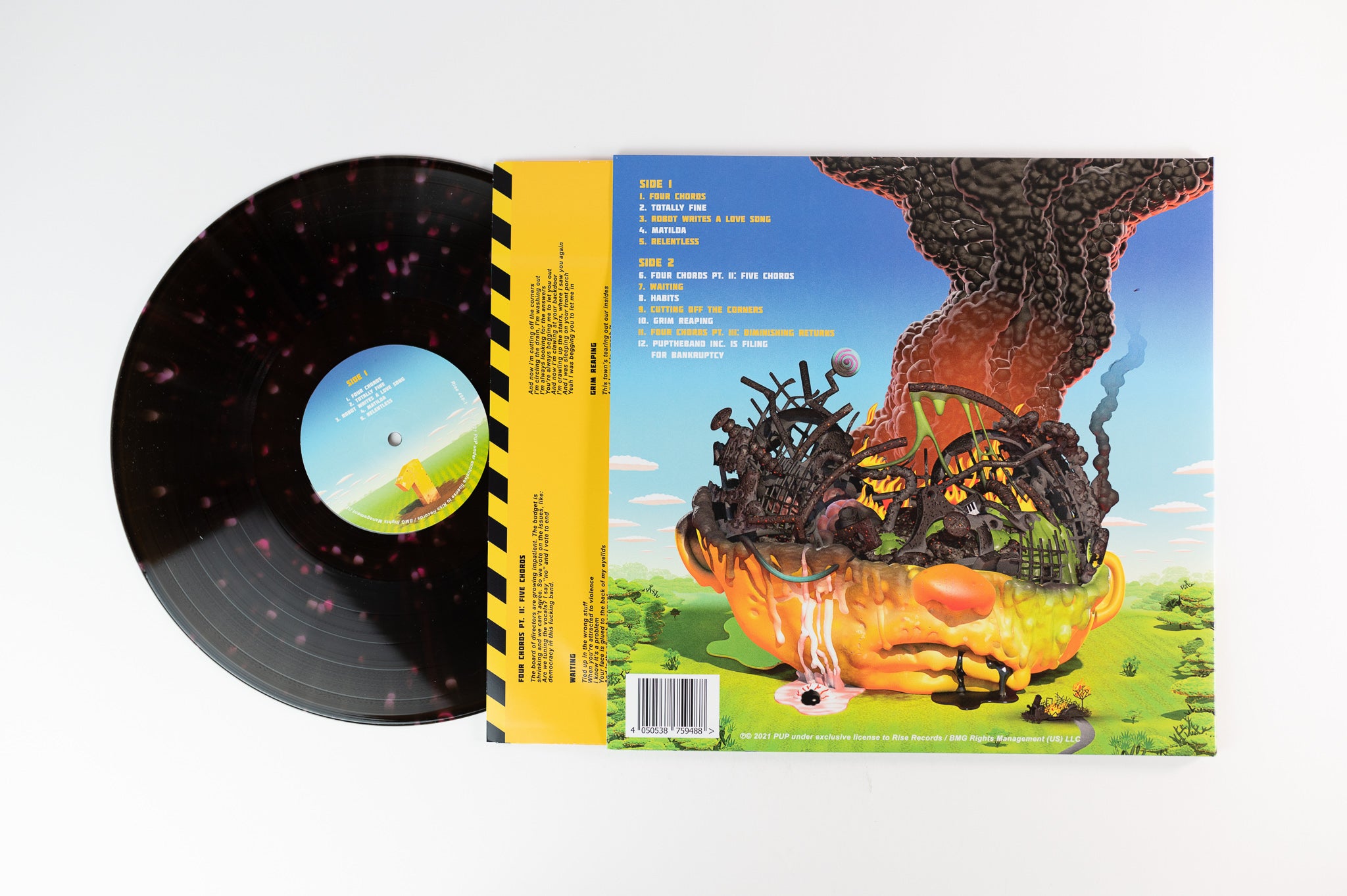 Pup - The Unraveling of PUPTheBand on Rise Ltd Black With Coral & Violet Splatter