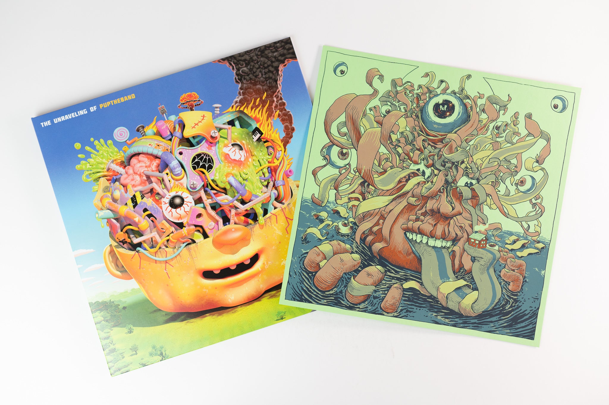 Pup - The Unraveling of PUPTheBand on Rise Ltd Black With Coral & Violet Splatter