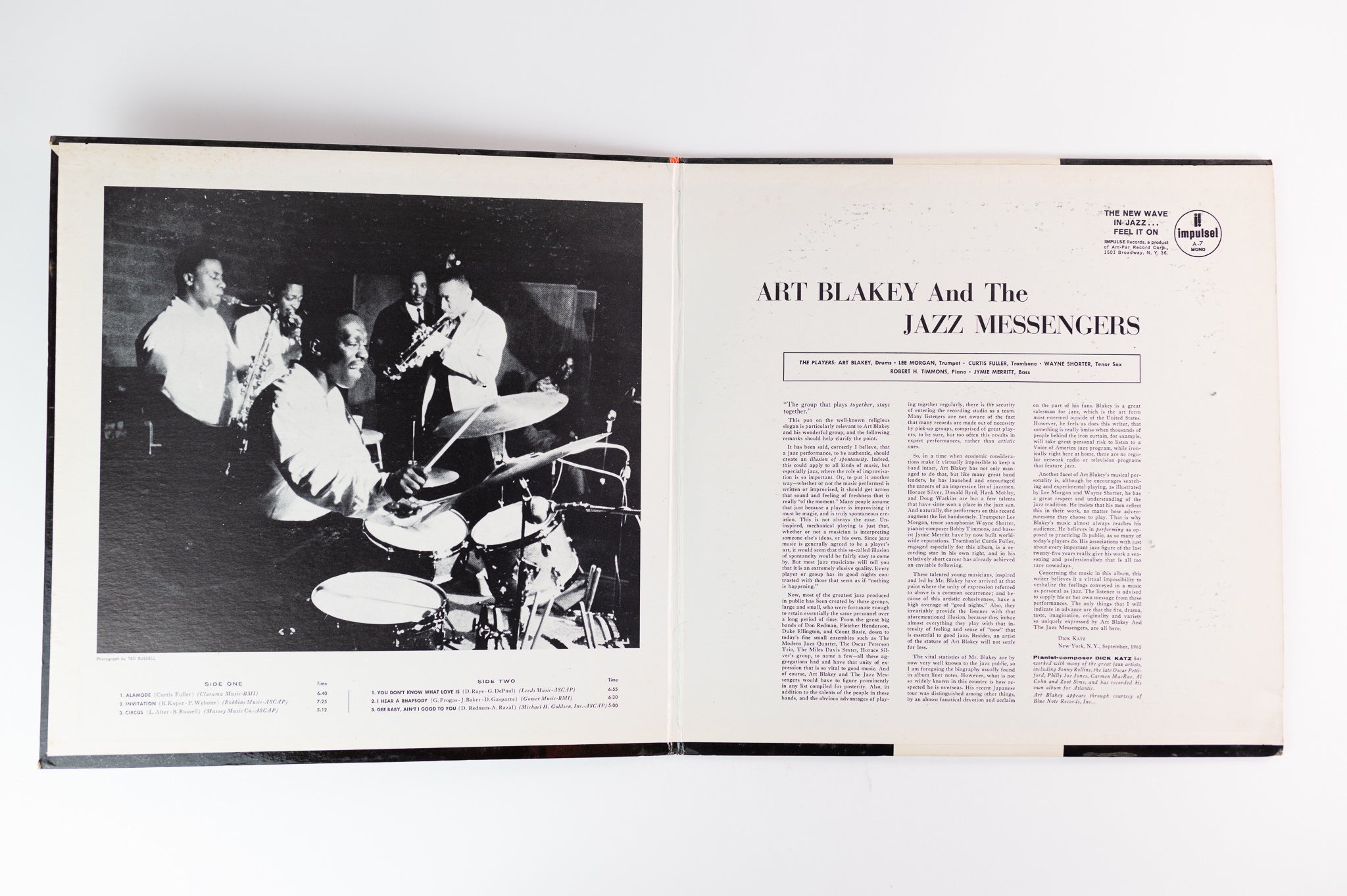 Art Blakey & The Jazz Messengers - Art Blakey & The Jazz Messengers on Impulse A-7 Mono