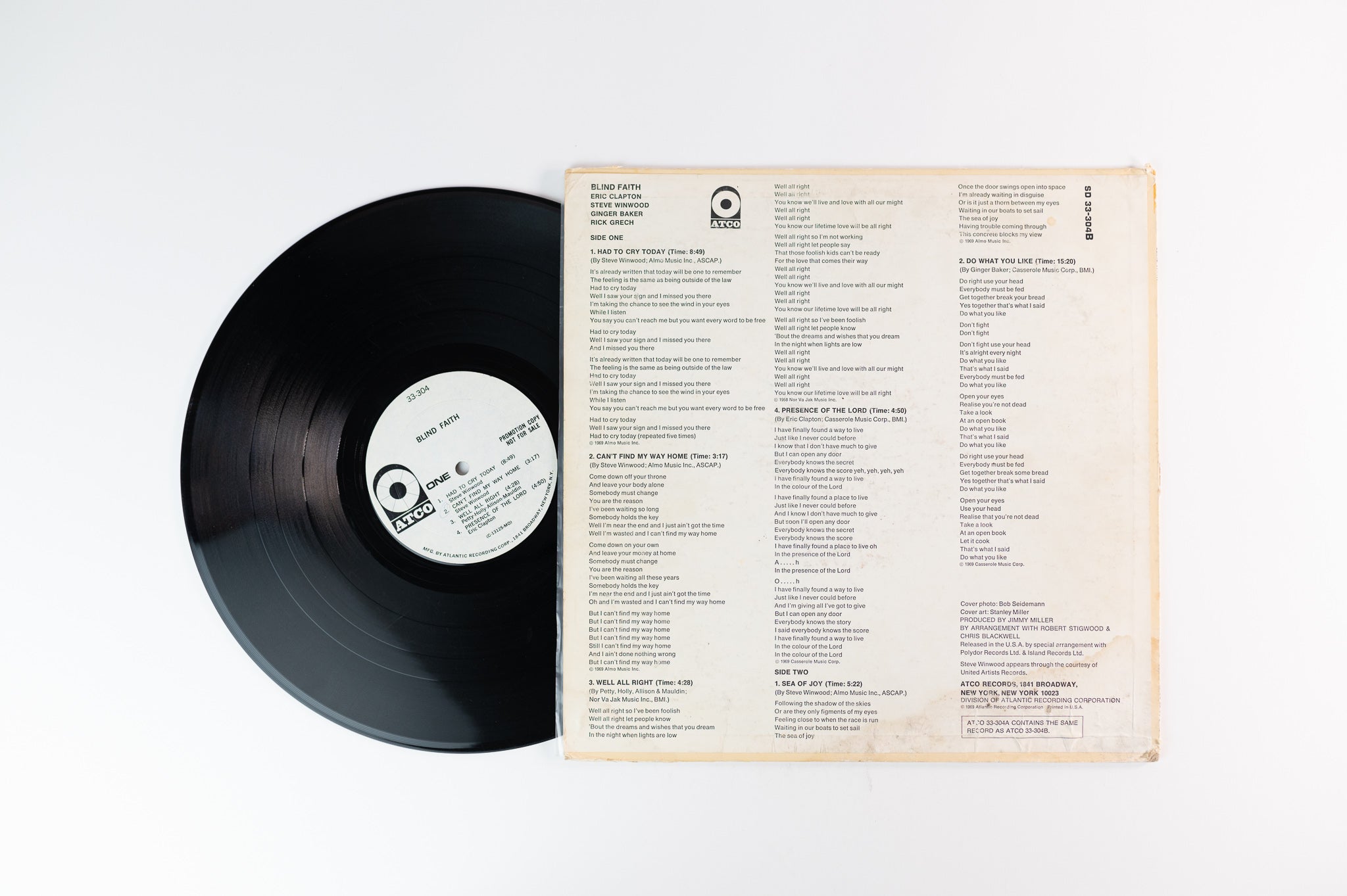 Blind Faith - Blind Faith on Atco Mono Promo