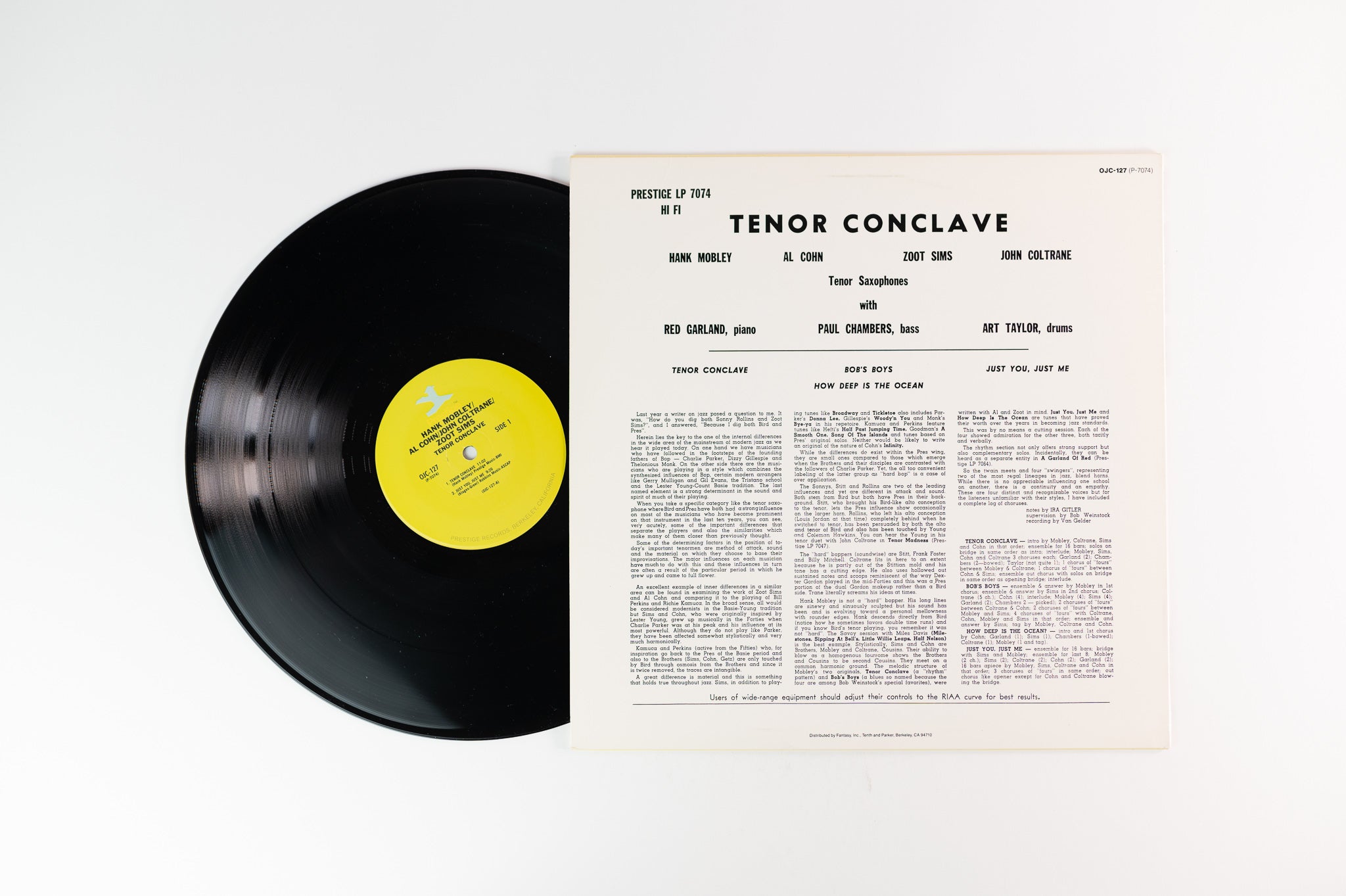 Hank Mobley - Tenor Conclave on Prestige OJC Reissue