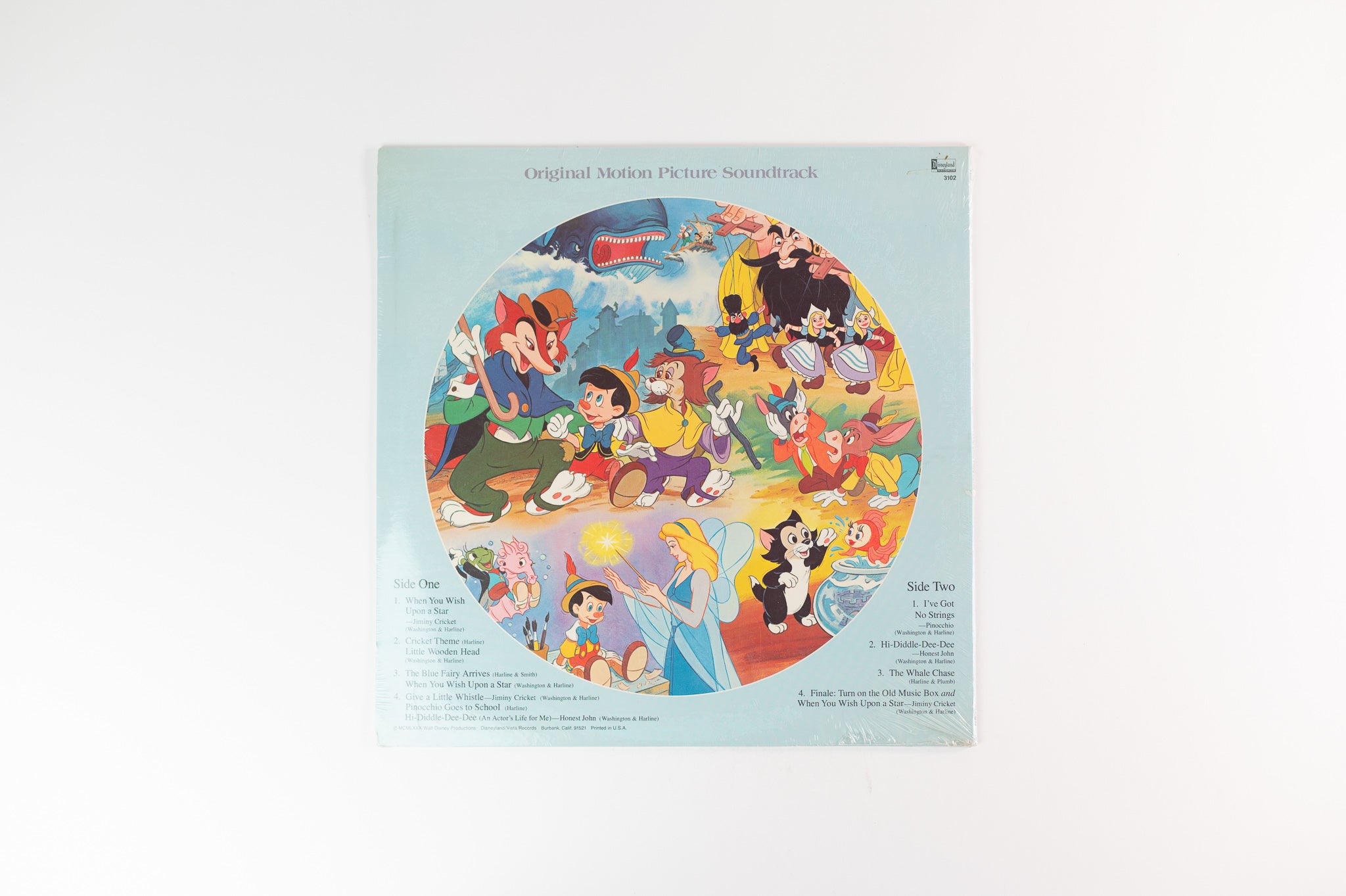 Various - Walt Disney's "Pinocchio" Soundtrack on Disneyland Picture Disc Sealed