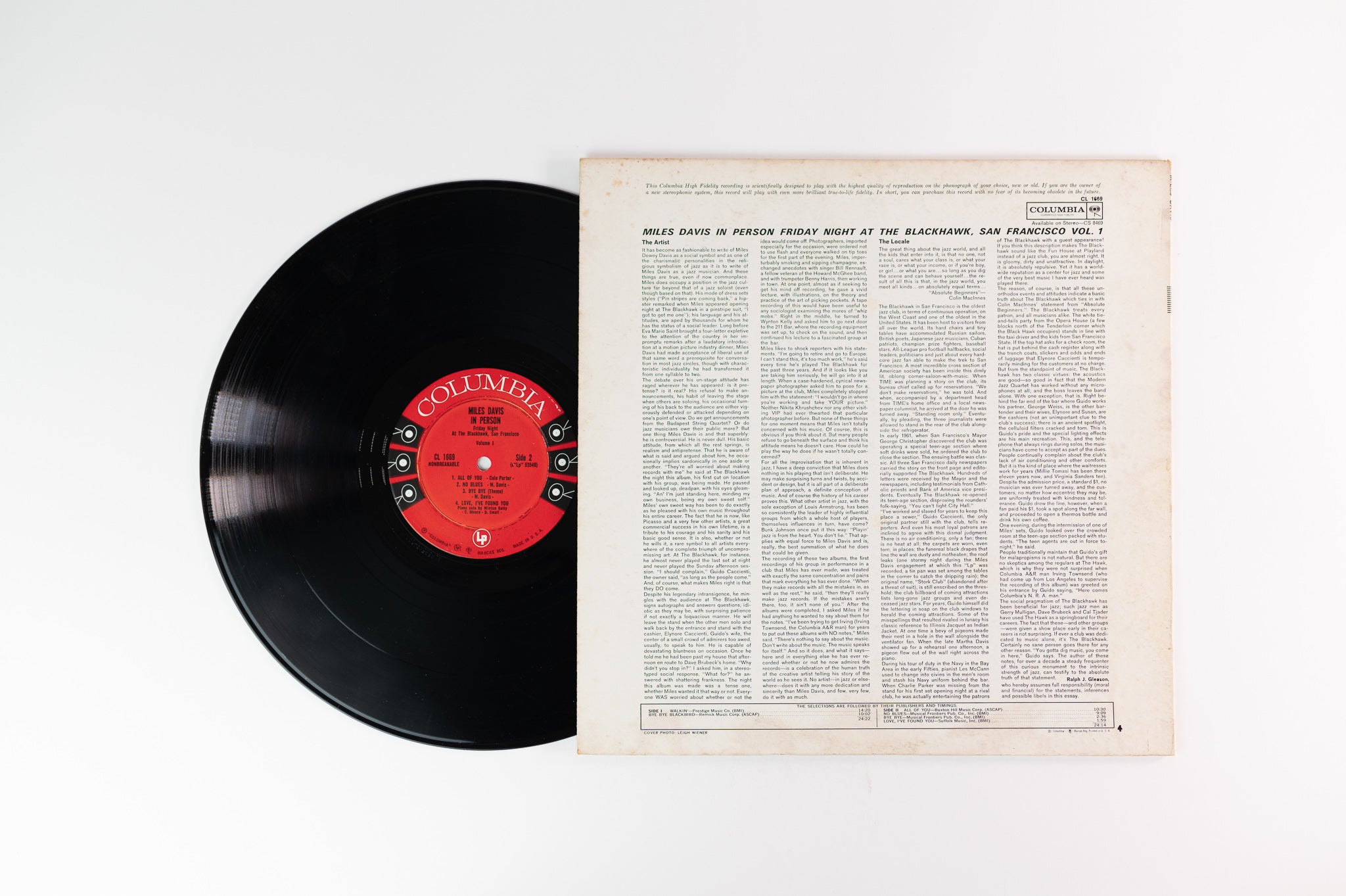 Miles Davis - In Person, Friday Night At The Blackhawk, San Francisco, Volume I Columbia 6 Eye Mono