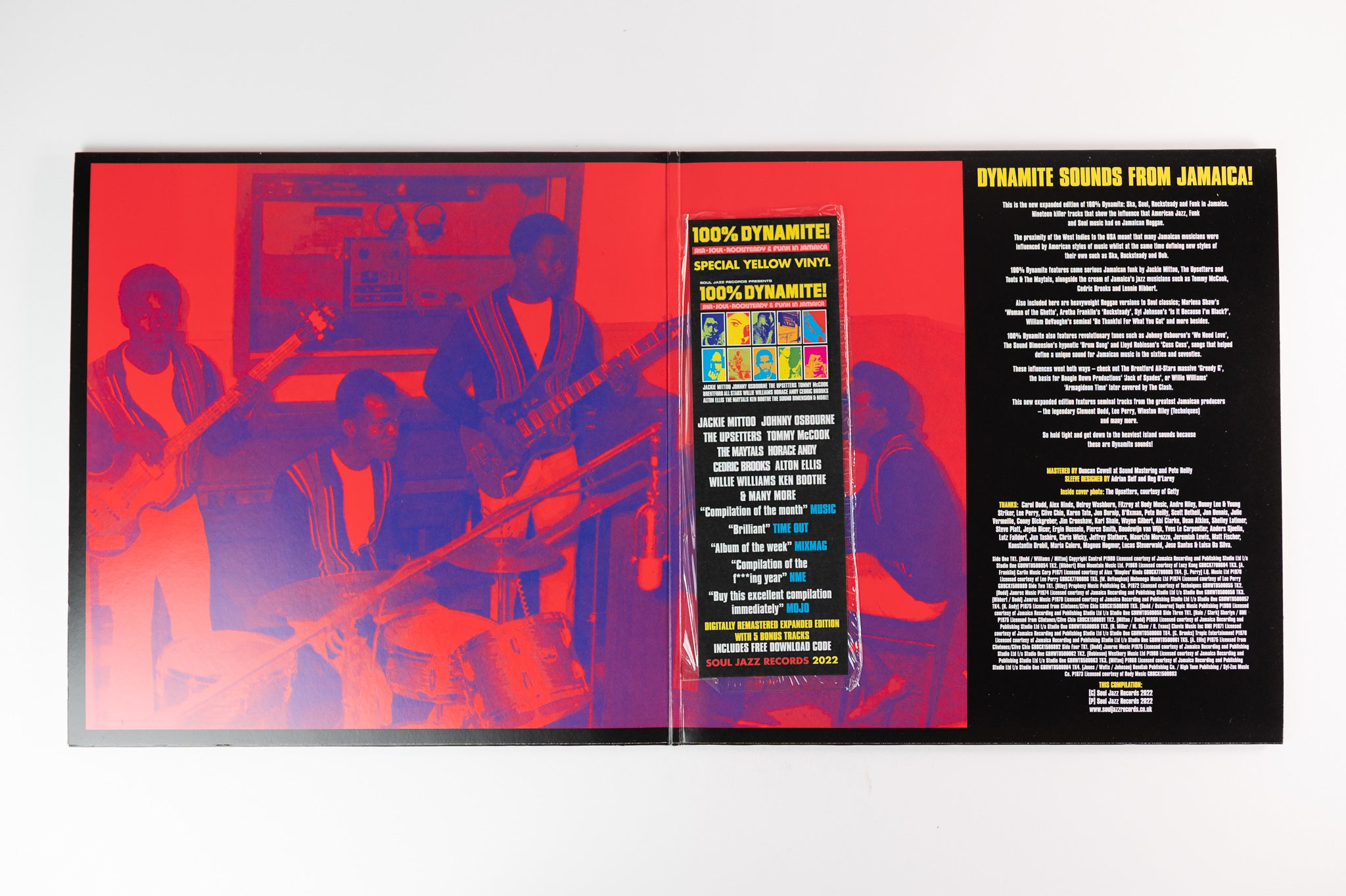 Various - 100% Dynamite! on Soul Jazz Yellow Vinyl