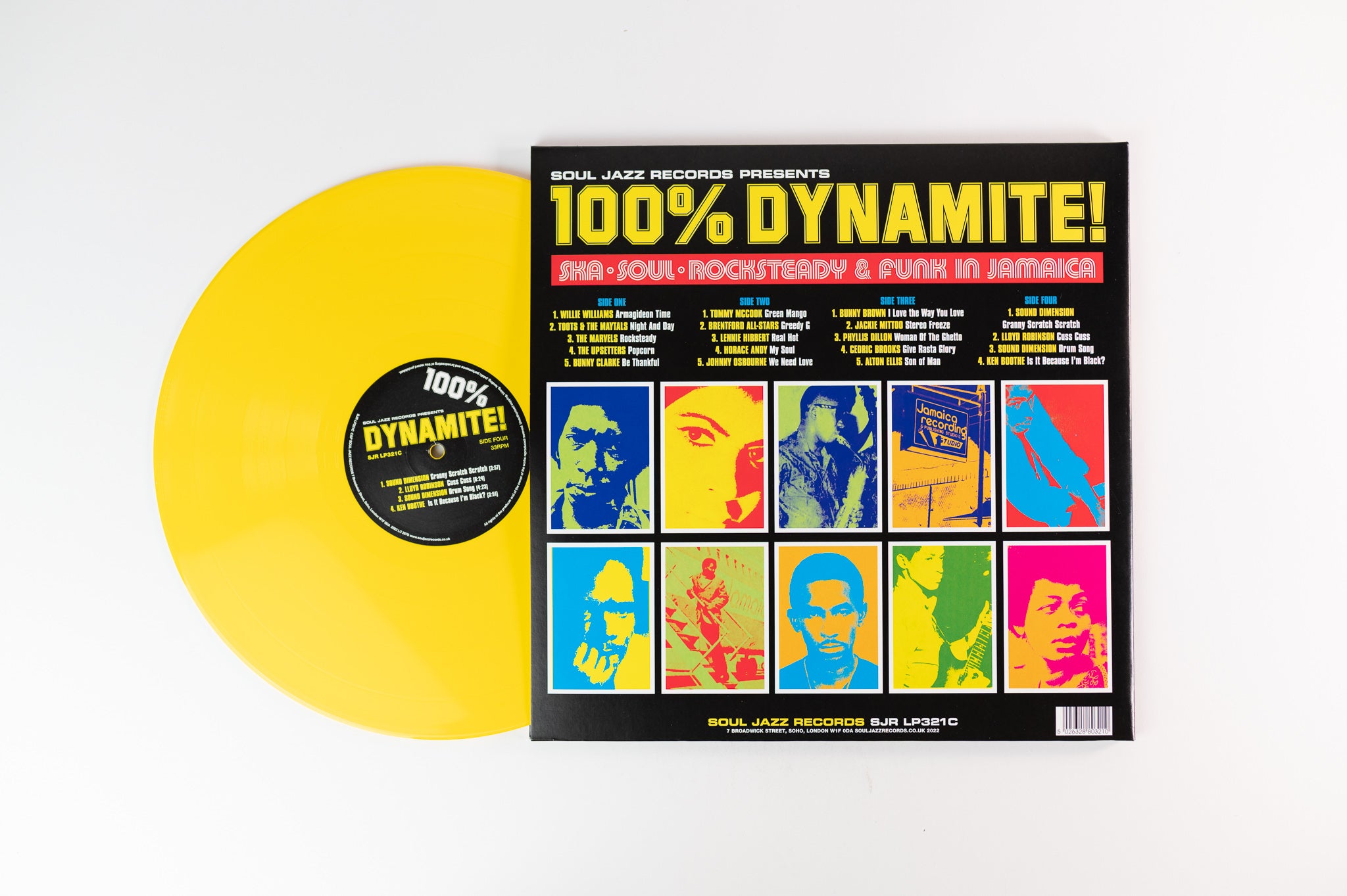 Various - 100% Dynamite! on Soul Jazz Yellow Vinyl