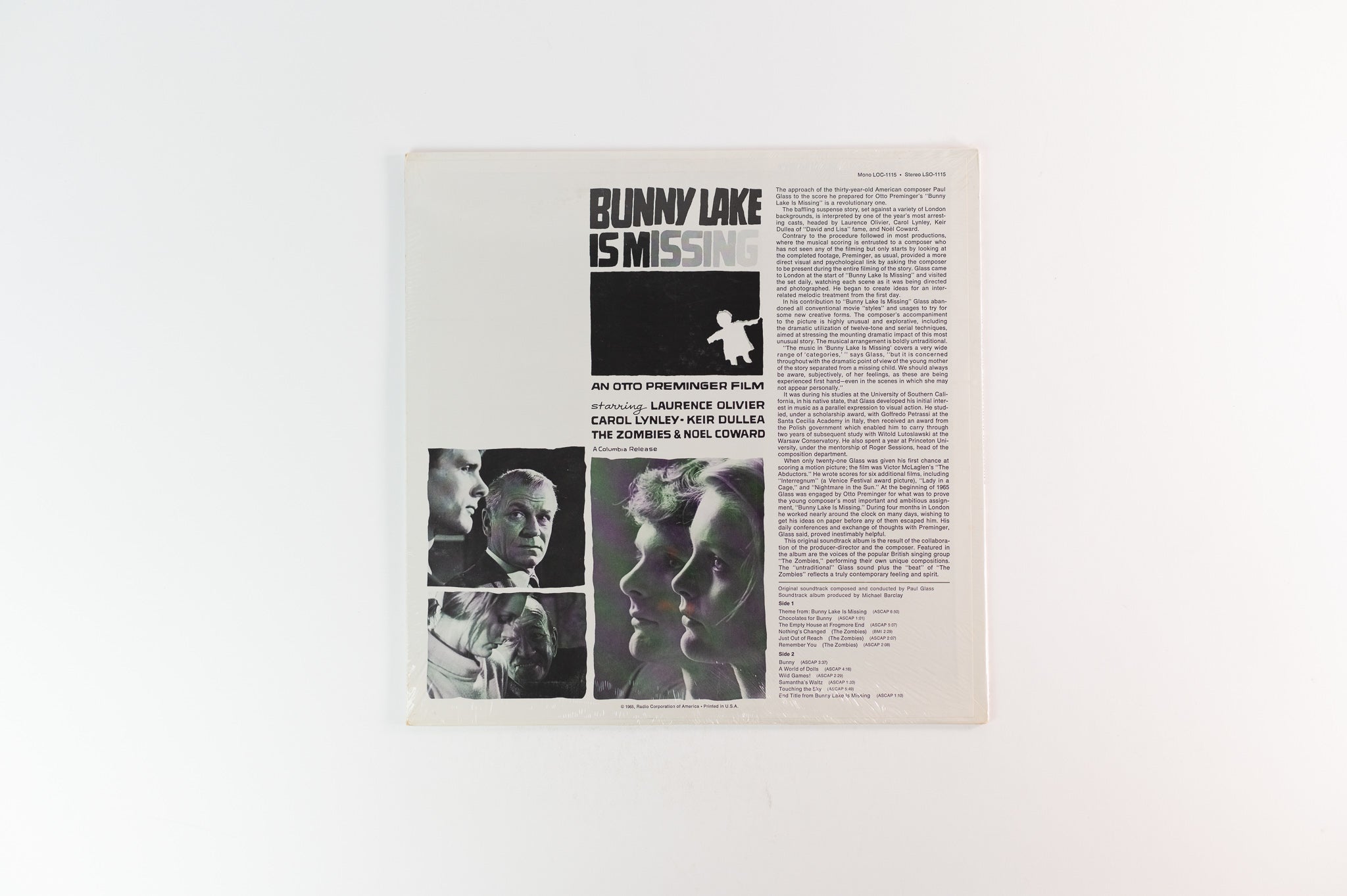 Paul Glass - Bunny Lake Is Missing (Original Soundtrack) on RCA Sealed