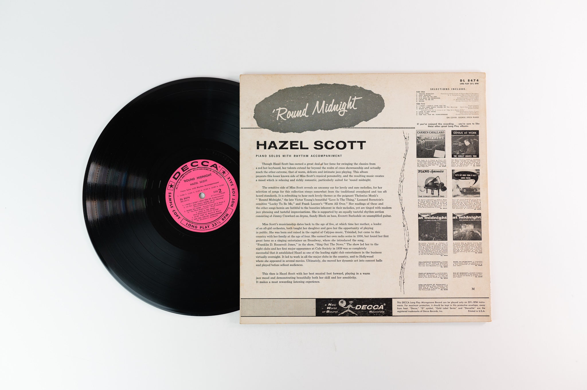 Hazel Scott - 'Round Midnight on Decca Mono Promo