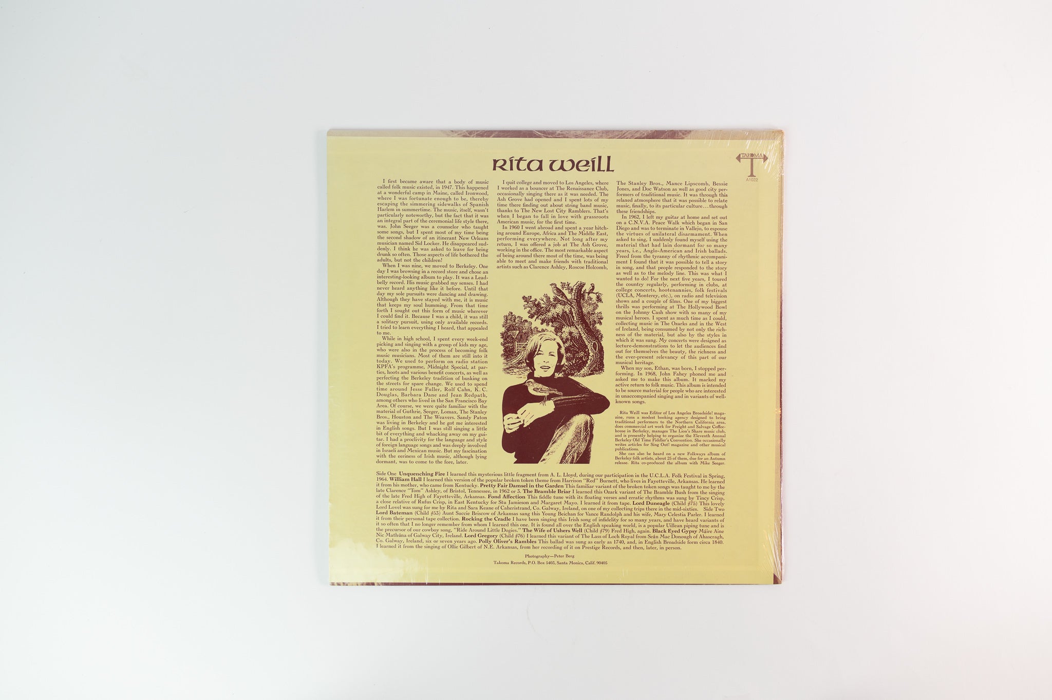 Rita Weill - Sings Ballads And Folksongs on Takoma Sealed