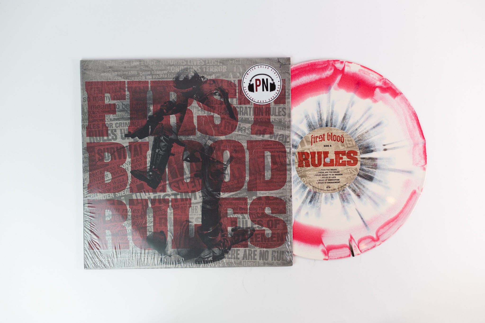 First Blood - Rules on Pure Noise Cream Red Smash with Black Splatter
