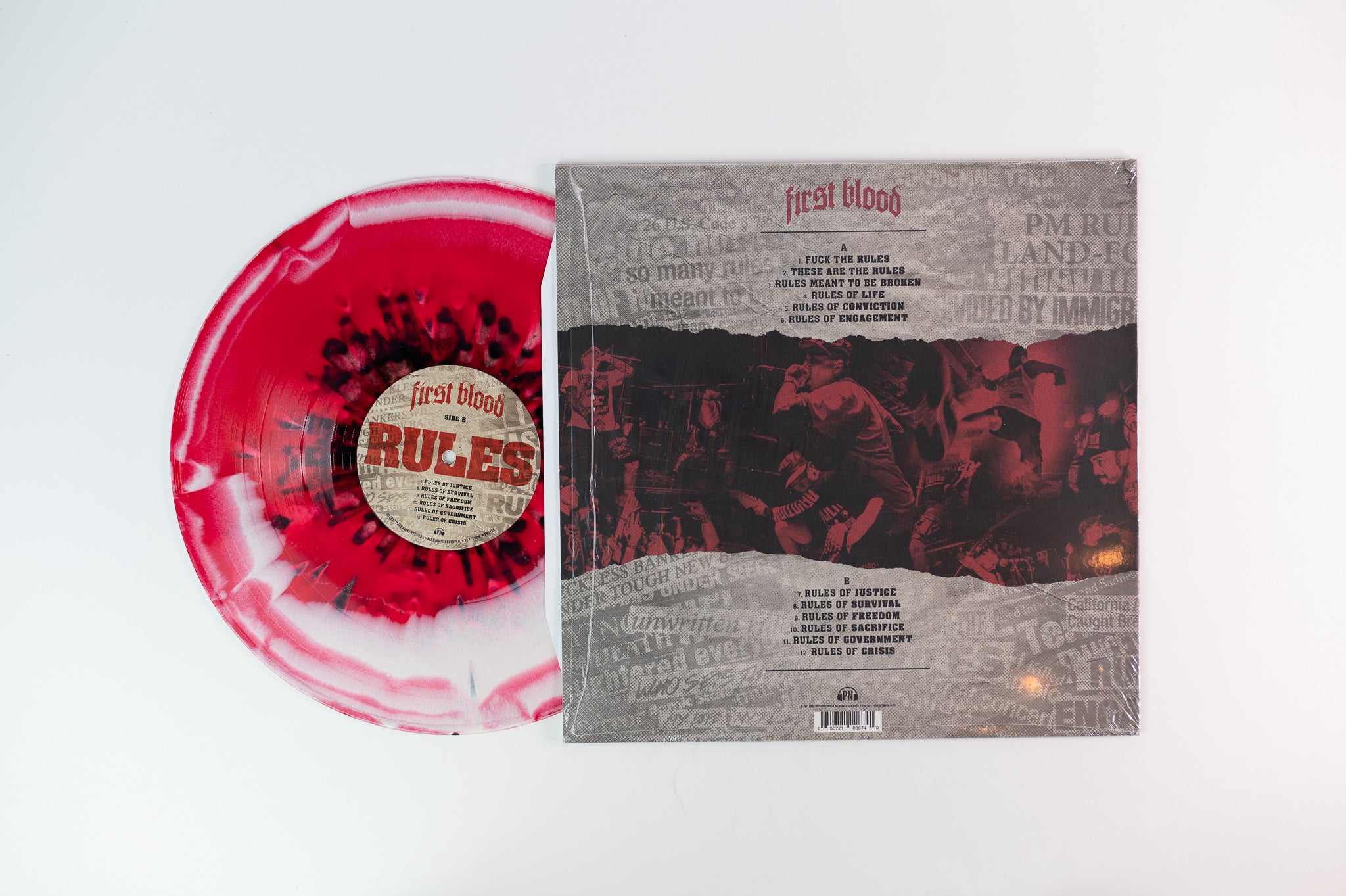 First Blood - Rules on Pure Noise Cream Red Smash with Black Splatter